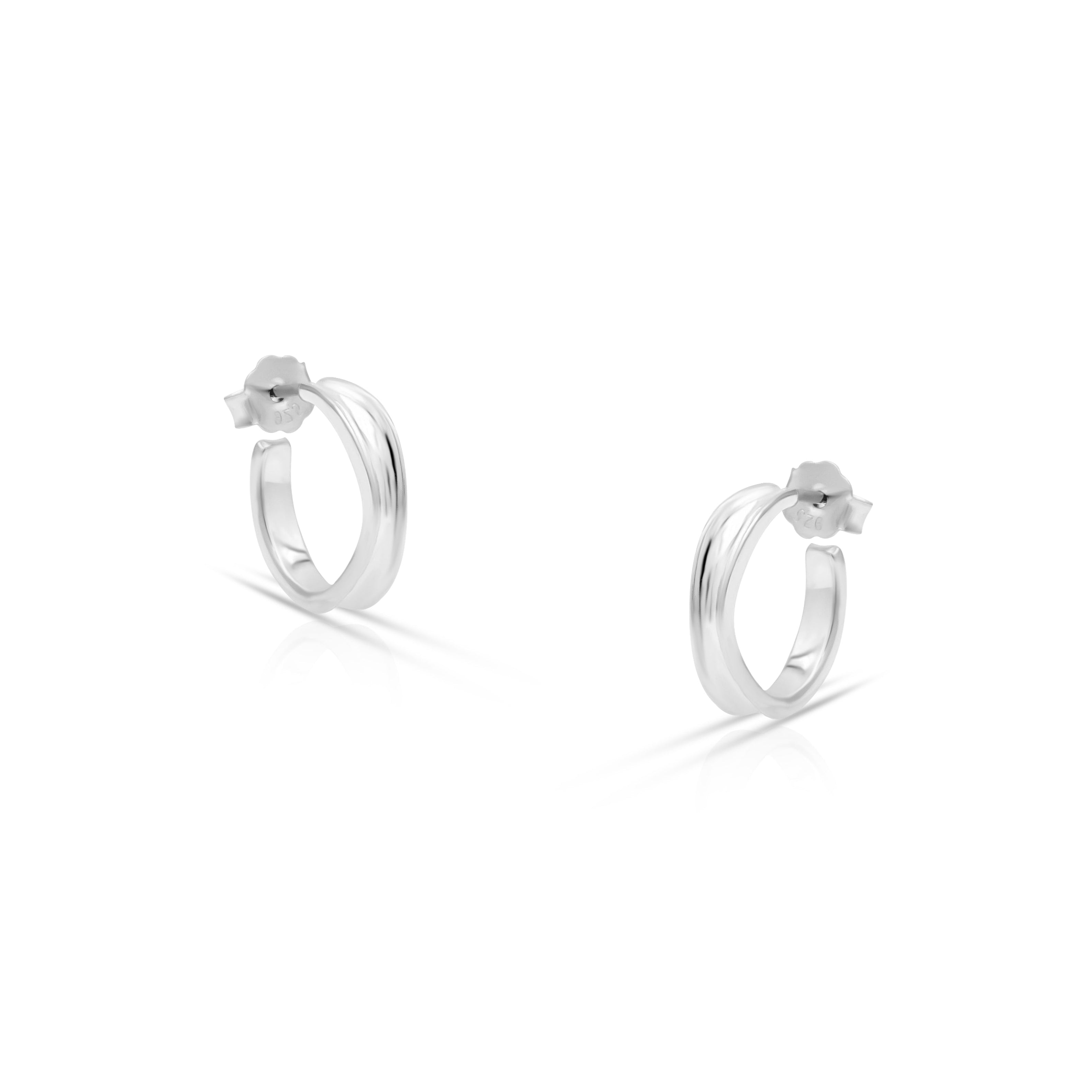 Classic Pure Silver Bali Earrings in 925 silver