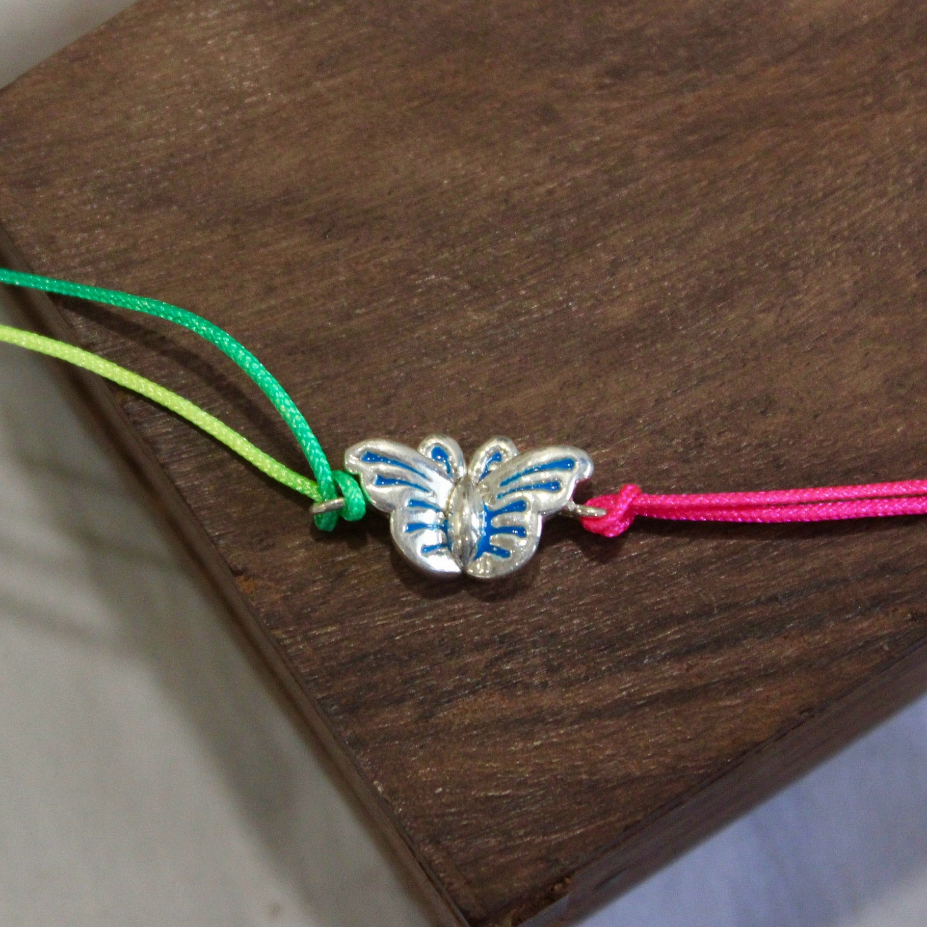Butterfly multi-thread 925 Silver Kid's Rakhi