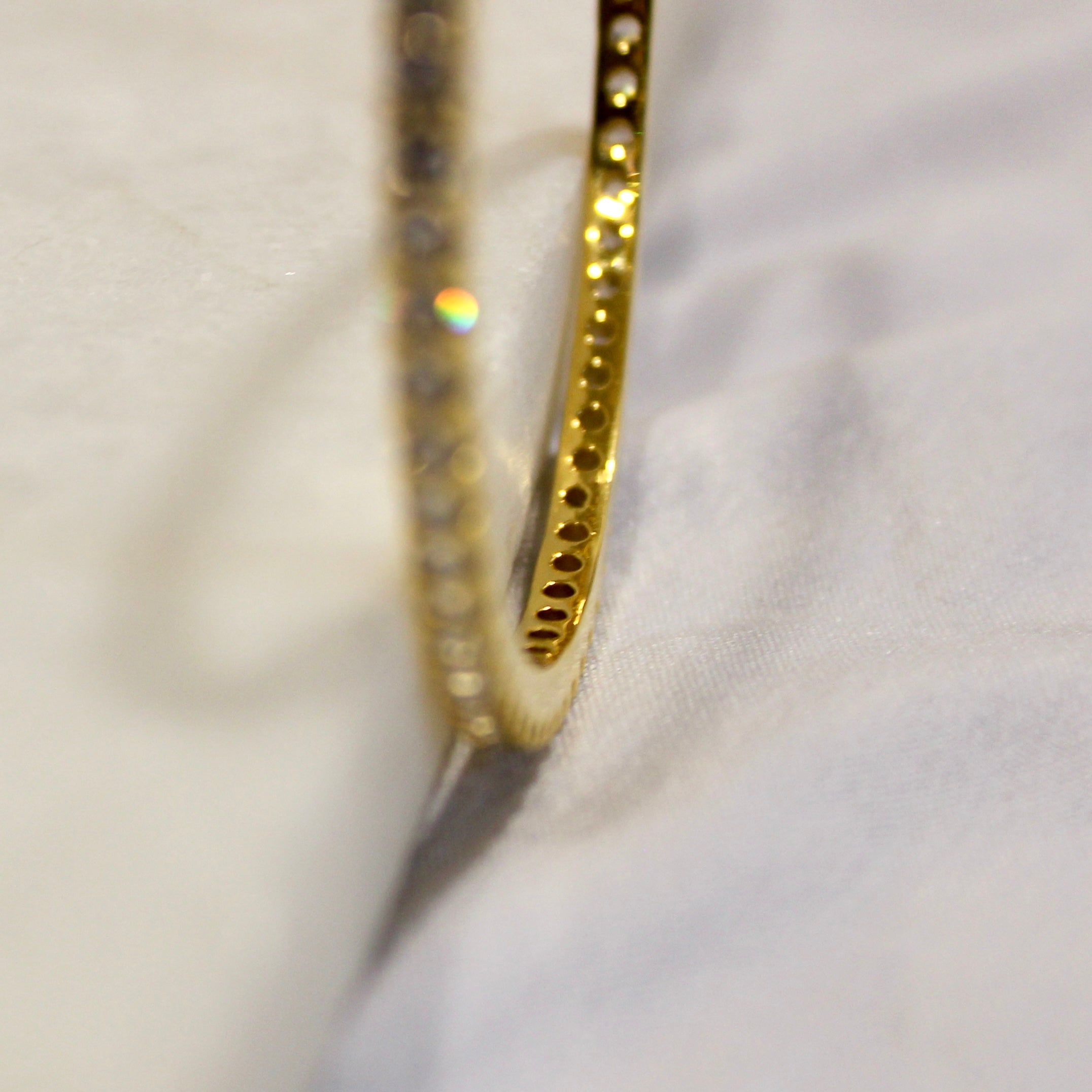 Tennis Bangles in Gold Plated 925 Silver- pair