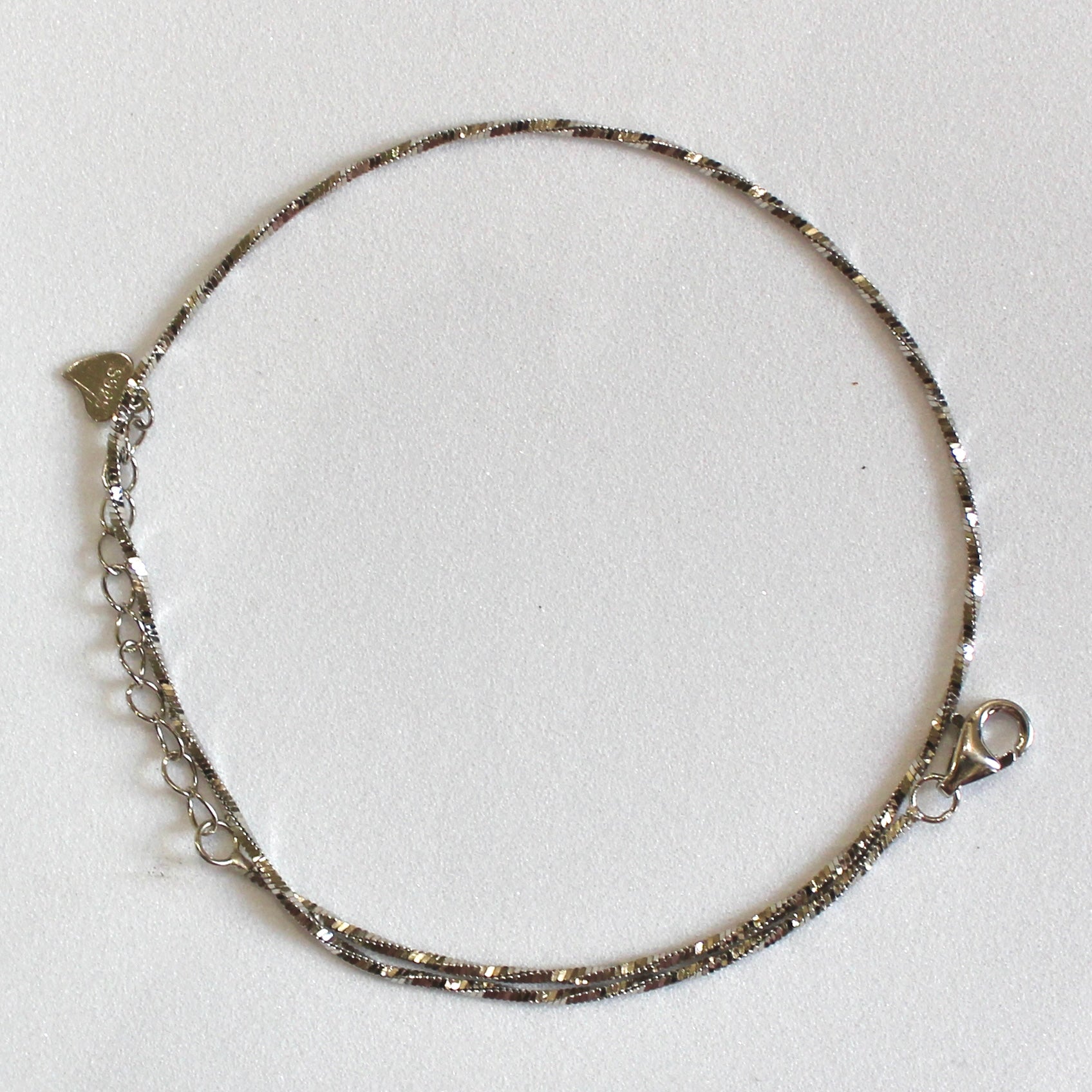 Classic Twisted Minimal 925 Silver Anklet- Single piece