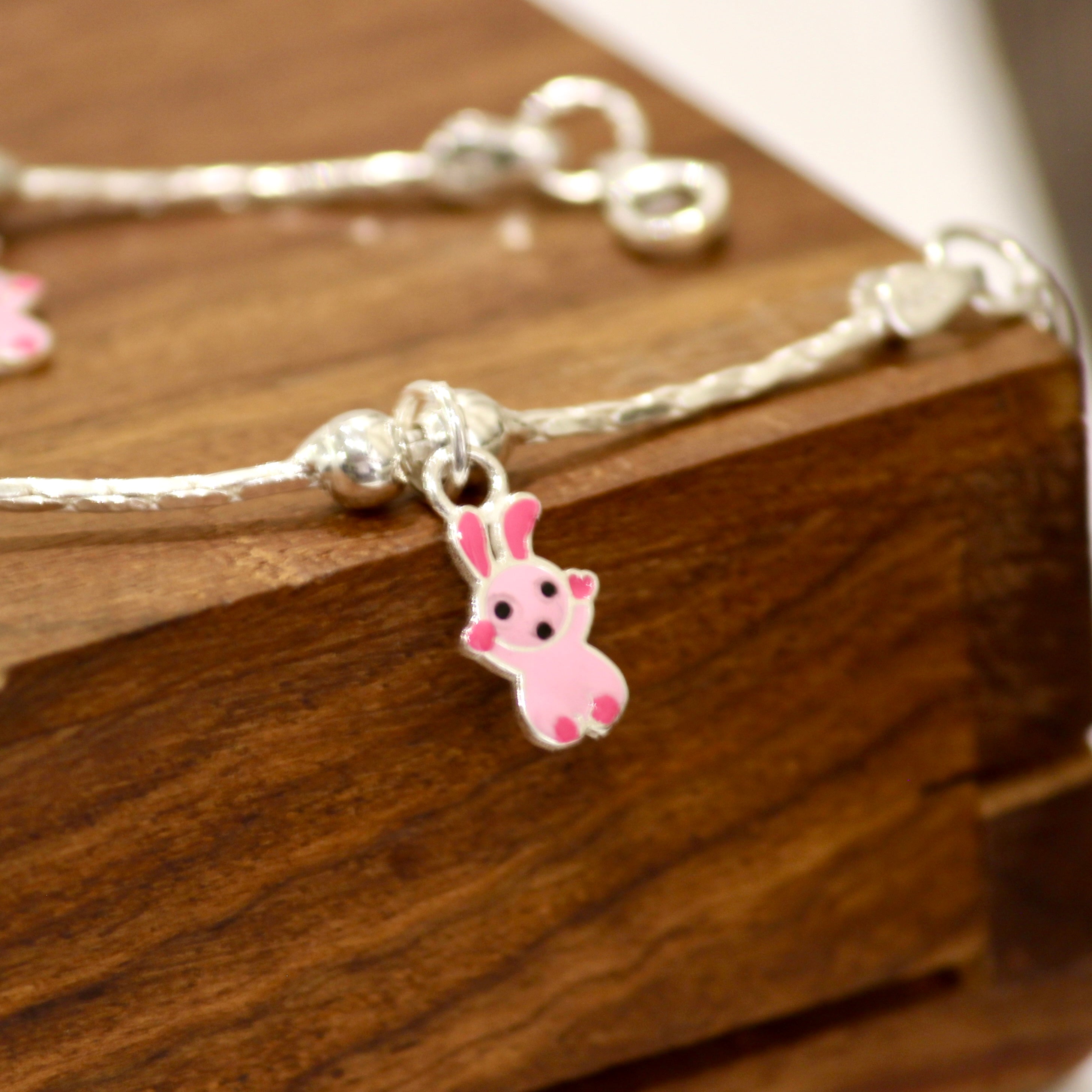 Bunny 925 Silver Baby Anklet - Single piece