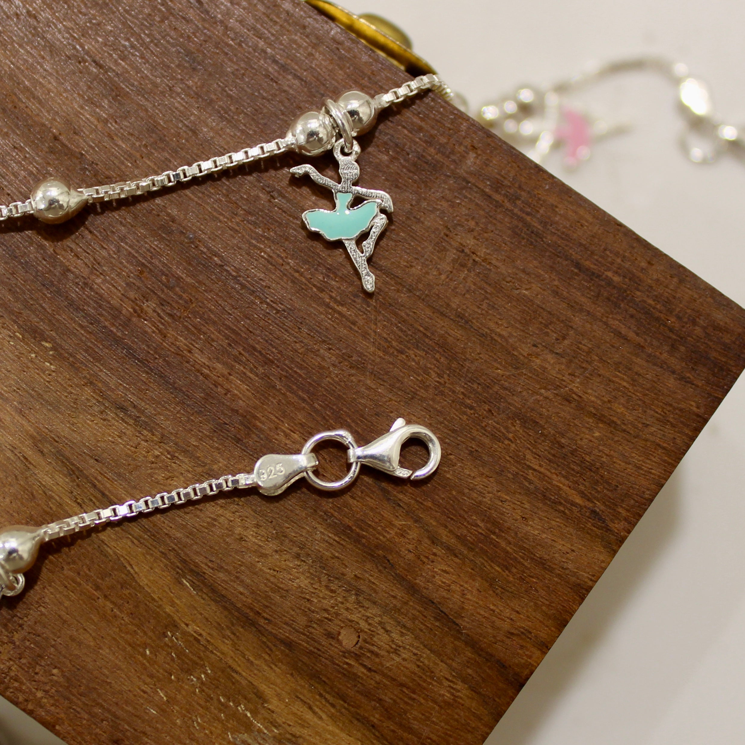 Dancing Girl 925 Silver Baby Anklet- single piece