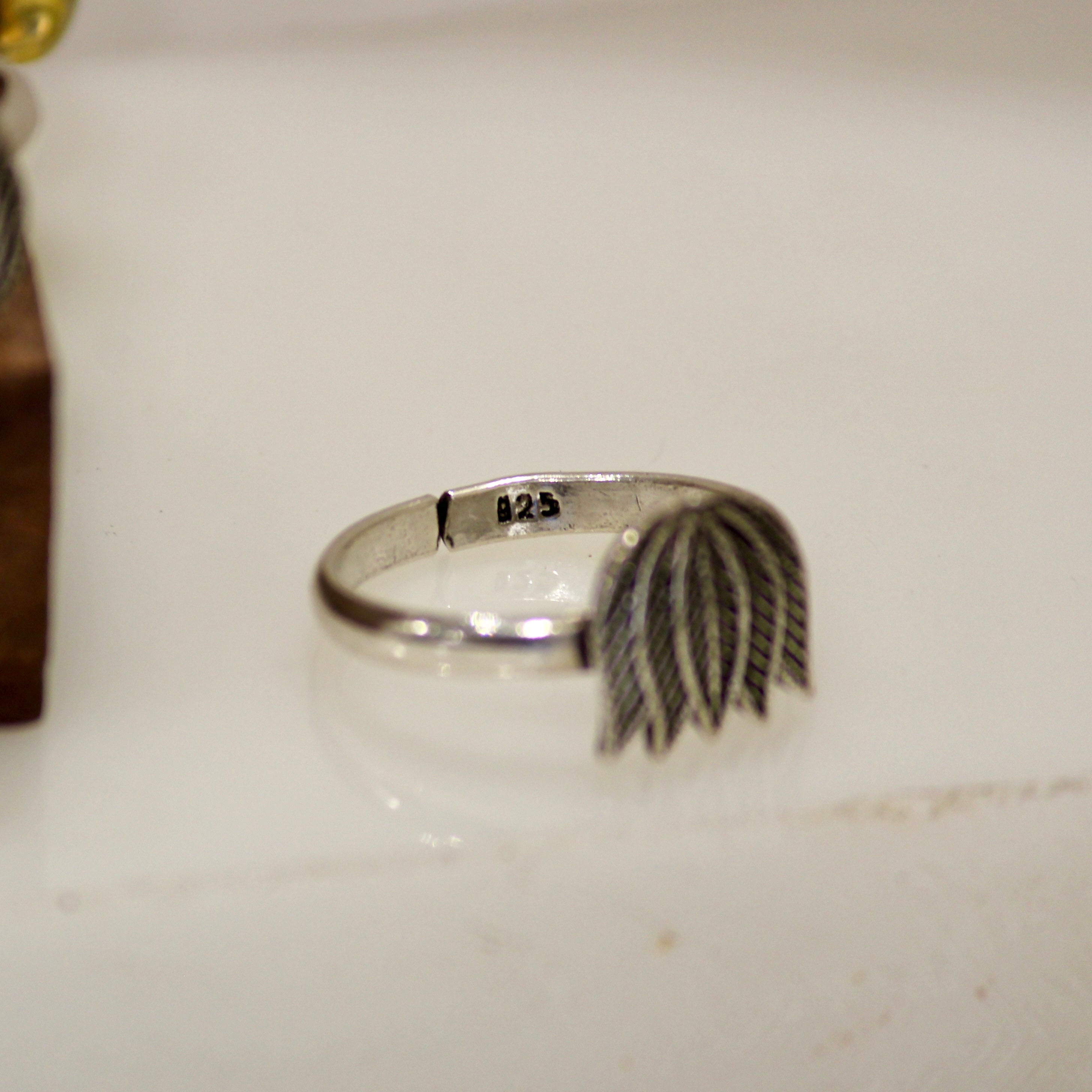 Lotus 925 Pure Silver Oxidised Toe Rings- Pair