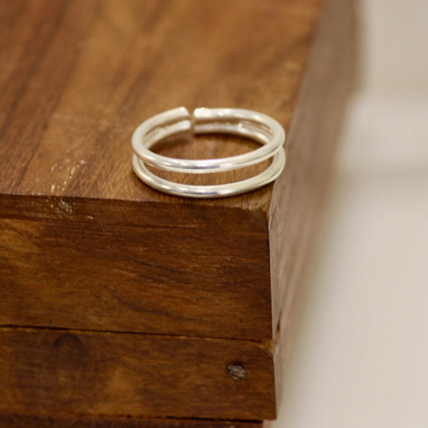 2 Wired Classic 925 Pure Silver Toe Rings- Pair