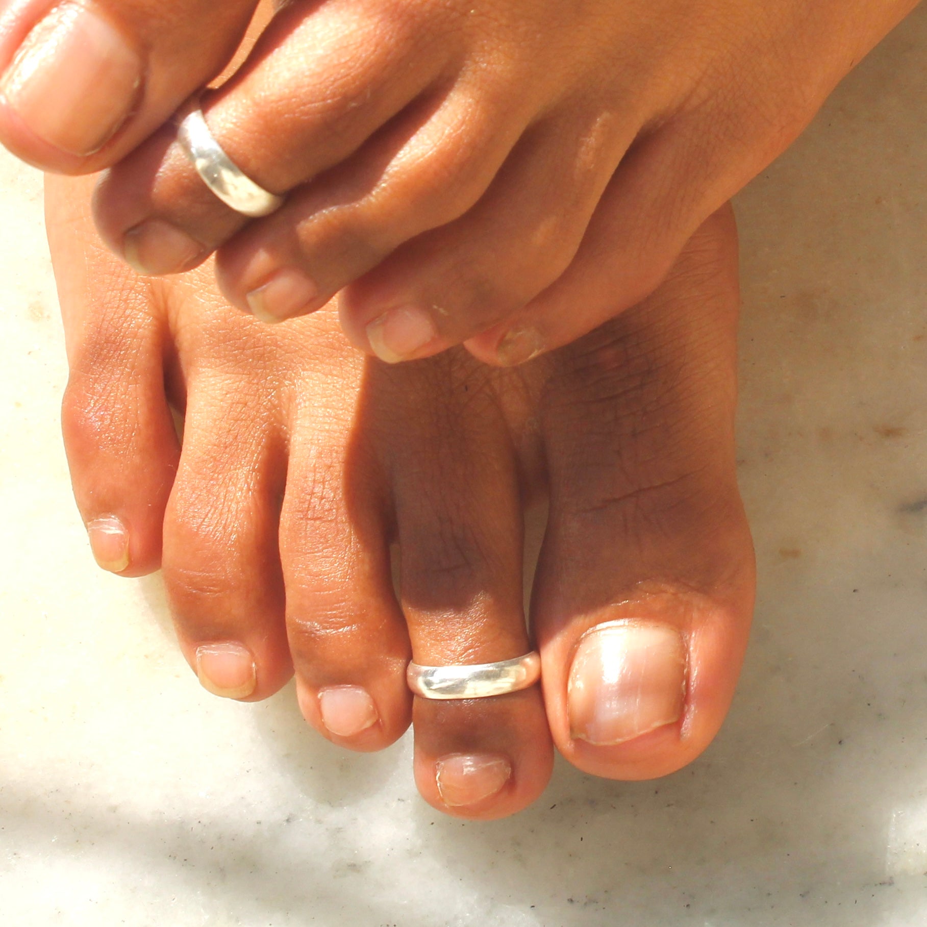 Evergreen Classic 925 Pure Silver Toe Rings- Pair