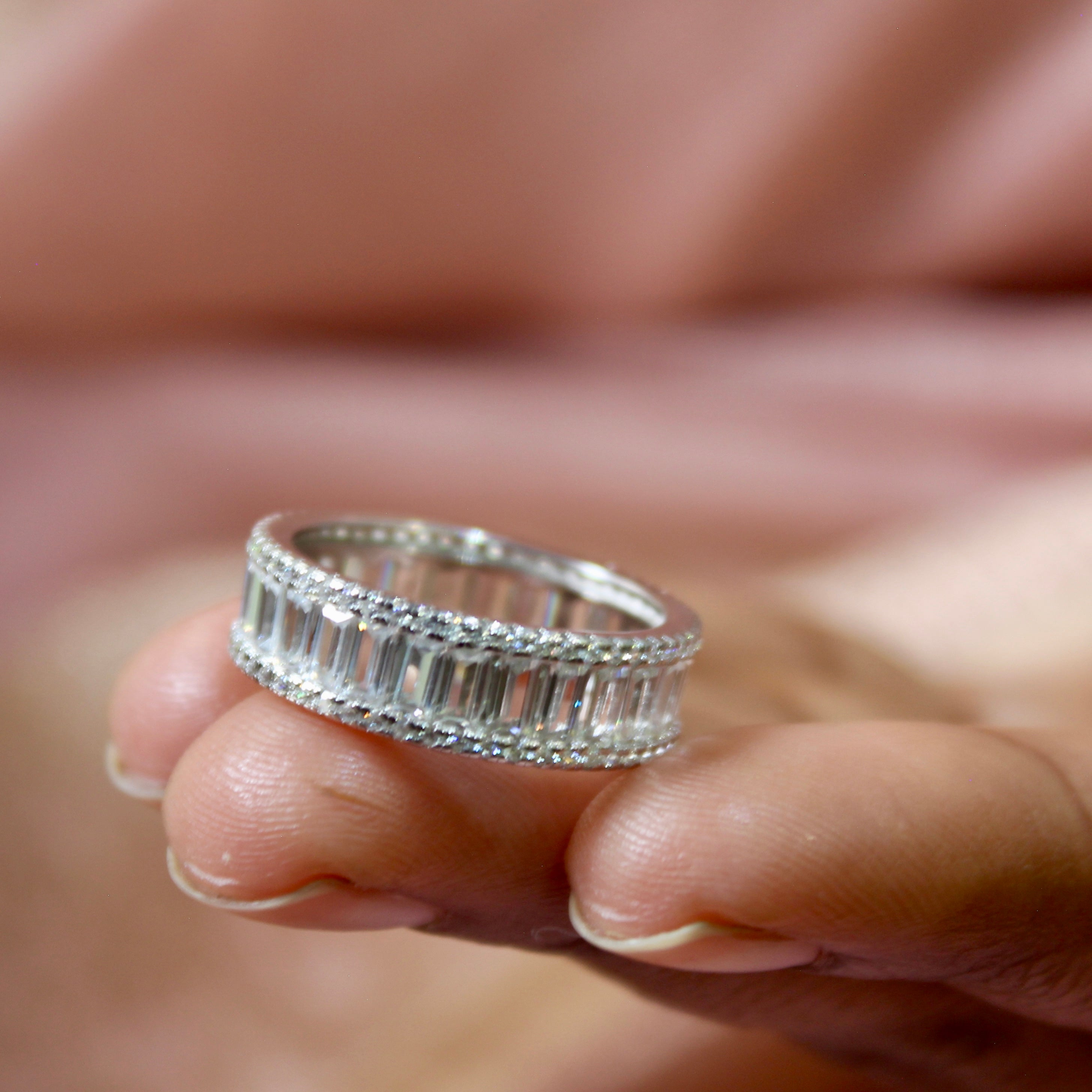 Zircon Stones Snake 925 Pure Silver Band Ring