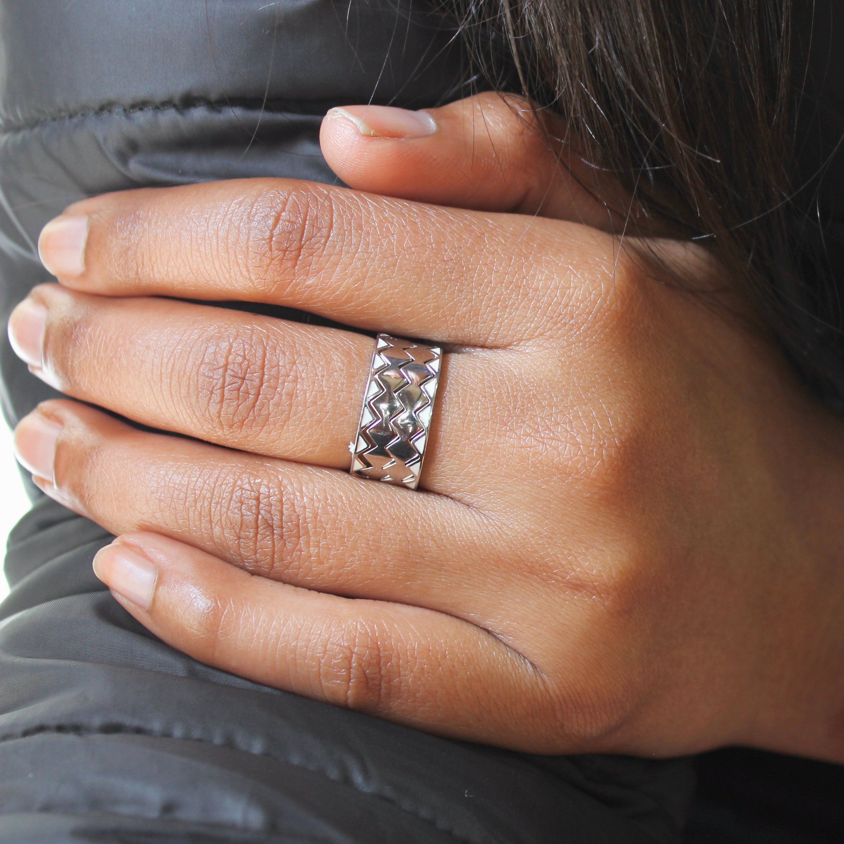 Zigzag 4-in-1 Minimal Ring in 925 Silver