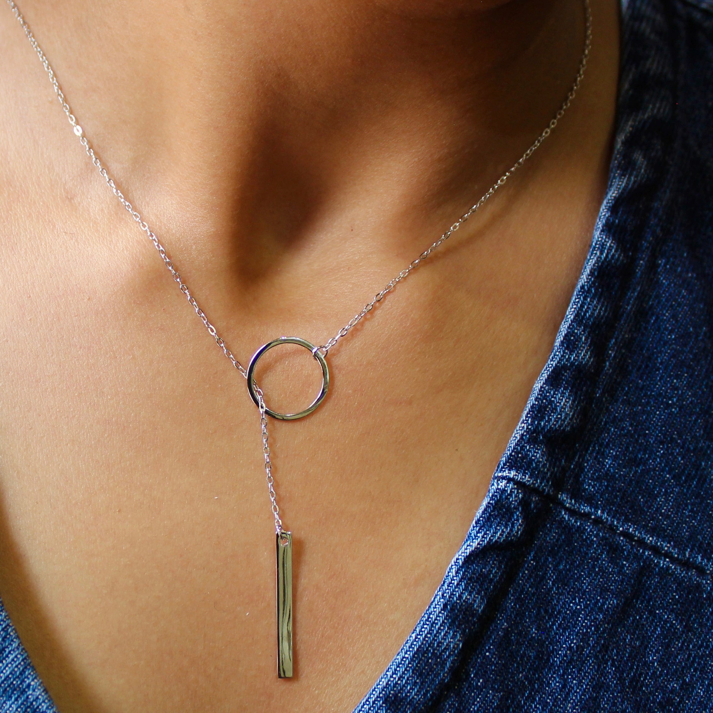 Chain through Ring Minimal Chain in 925 Silver