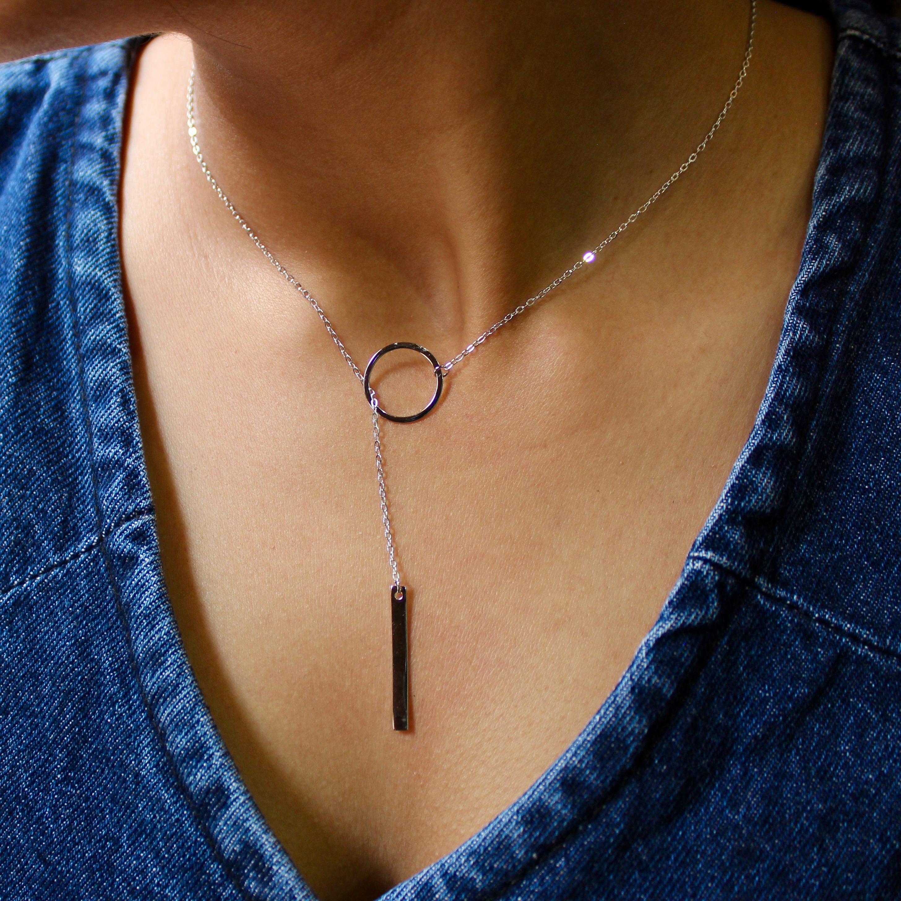 Chain through Ring Minimal Chain in 925 Silver