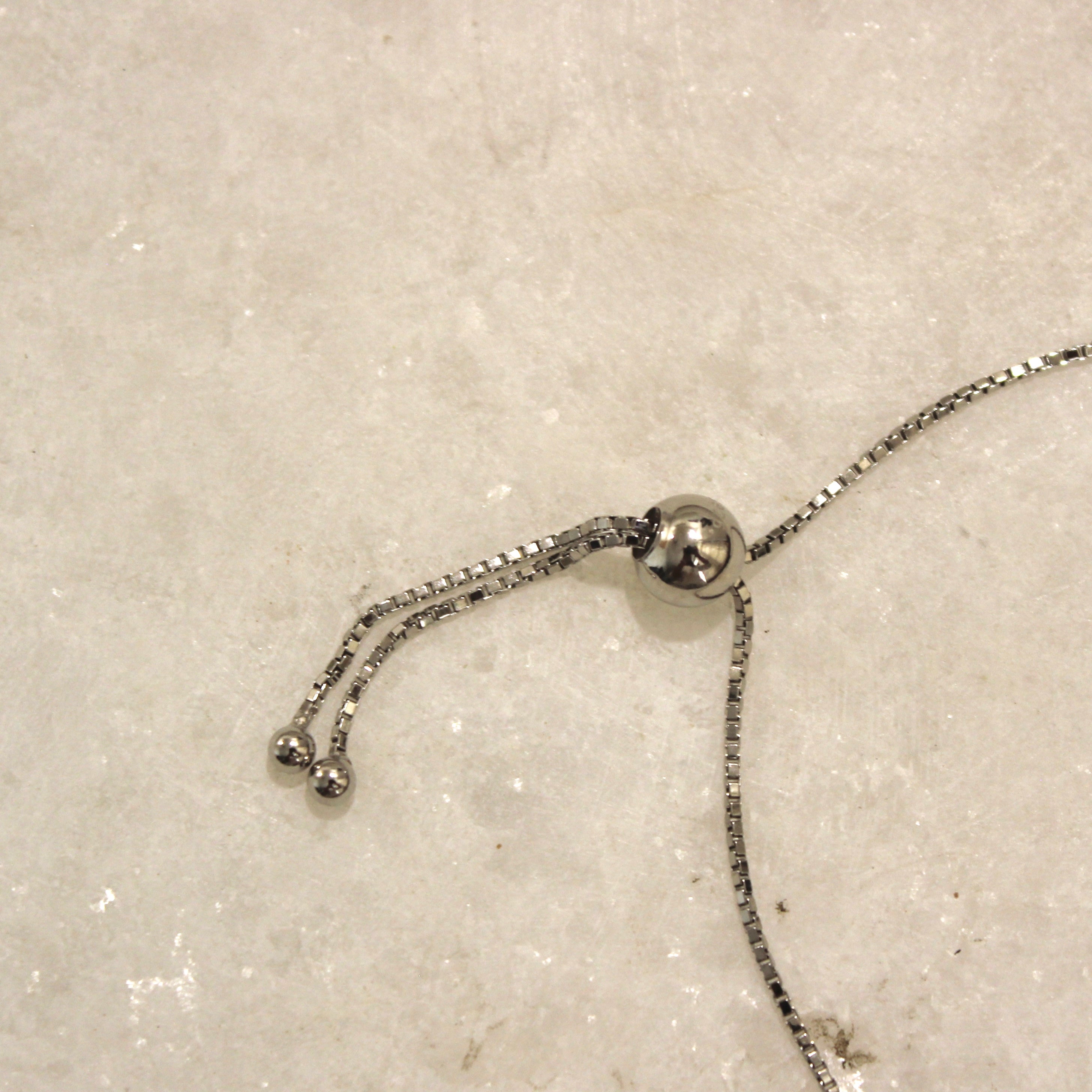 2 hearts 3 Stars Pure Silver Adjustable Bracelet