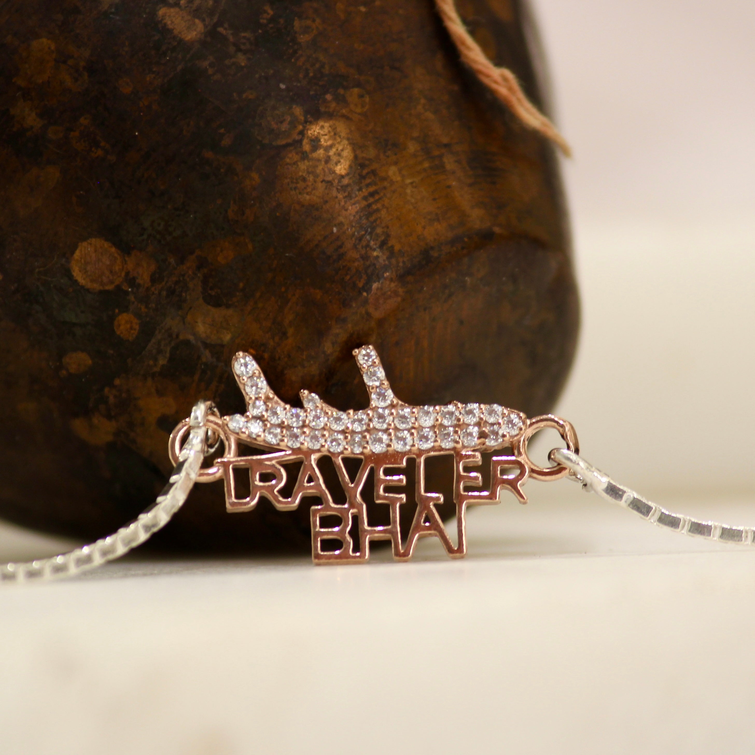 TRAVELLER BHAI chained rakhi in 925 silver