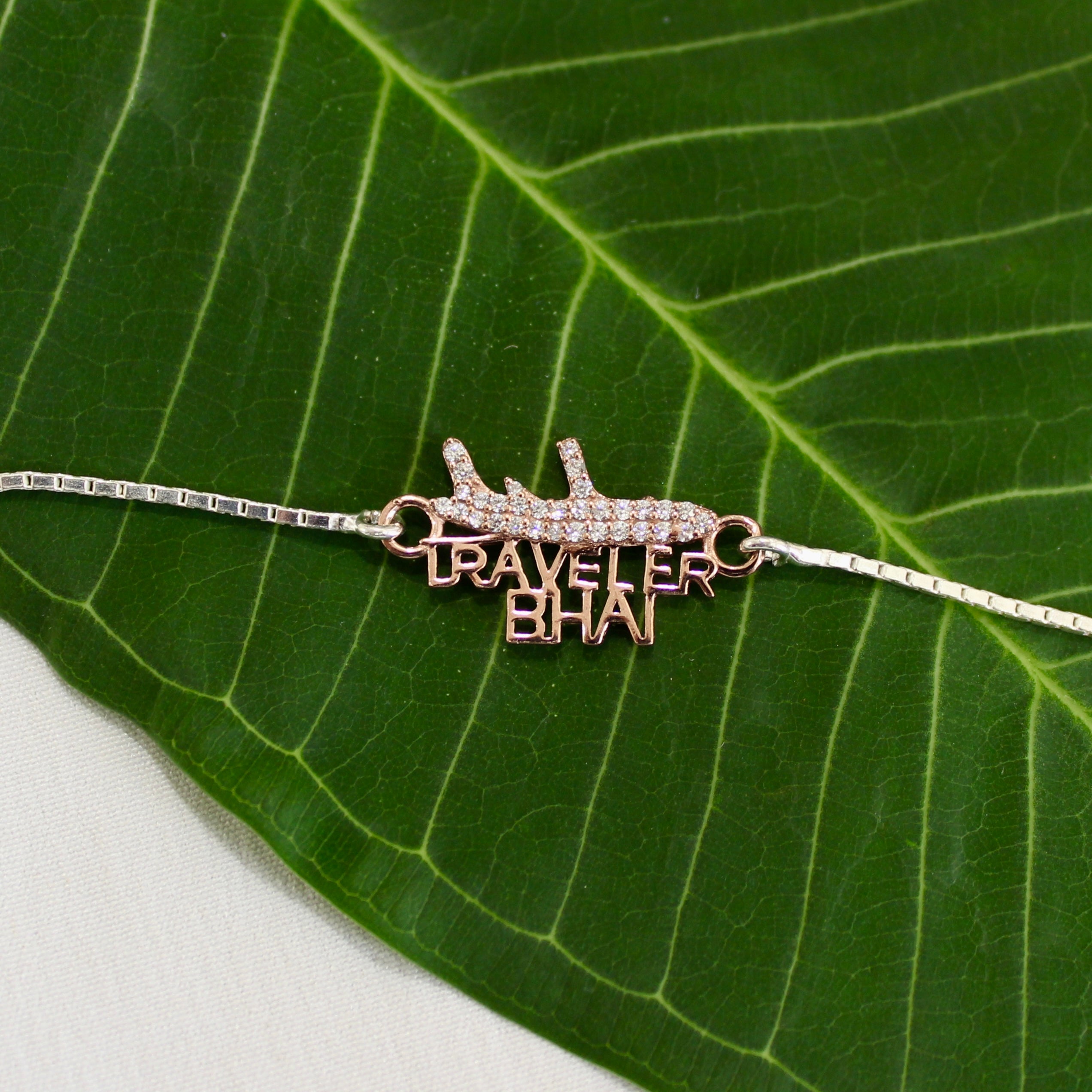 TRAVELLER BHAI chained rakhi in 925 silver