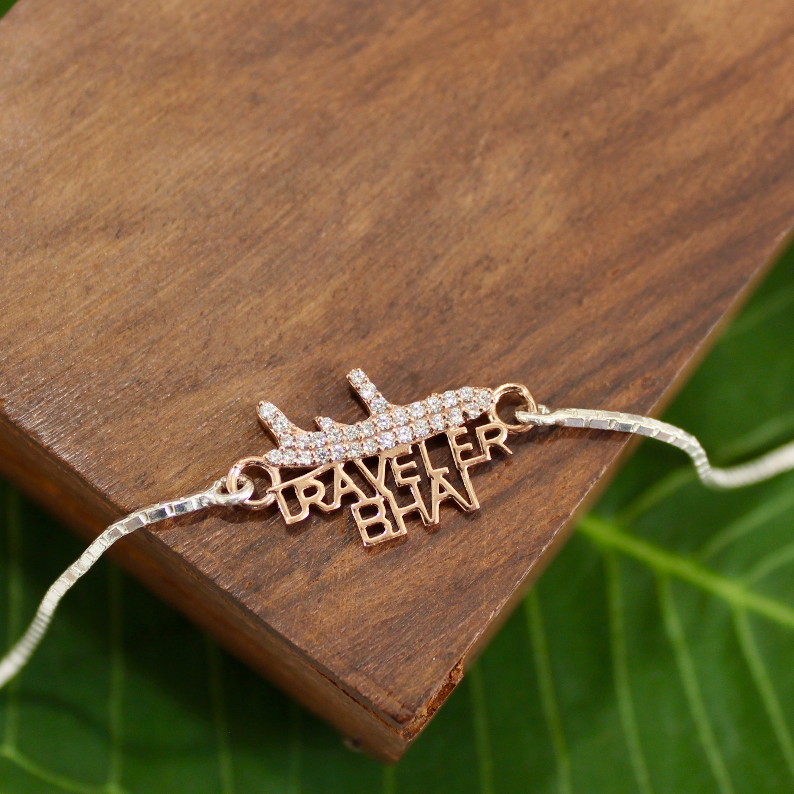 TRAVELLER BHAI chained rakhi in 925 silver