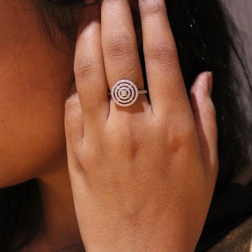 Spiral Multi Stones 925 Pure Silver Ring