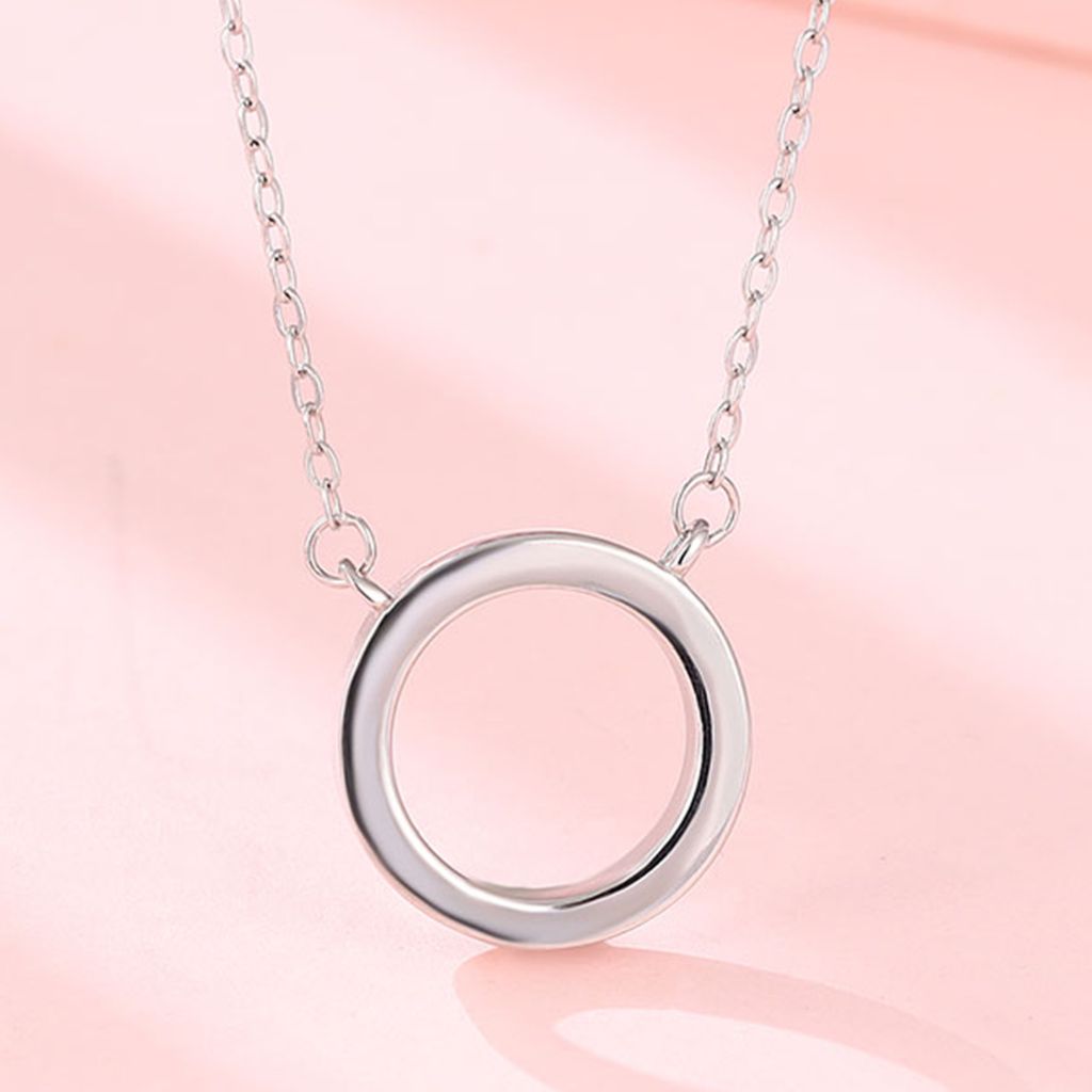 Classic Ring Charm 925 Pure Silver Minimal Chain