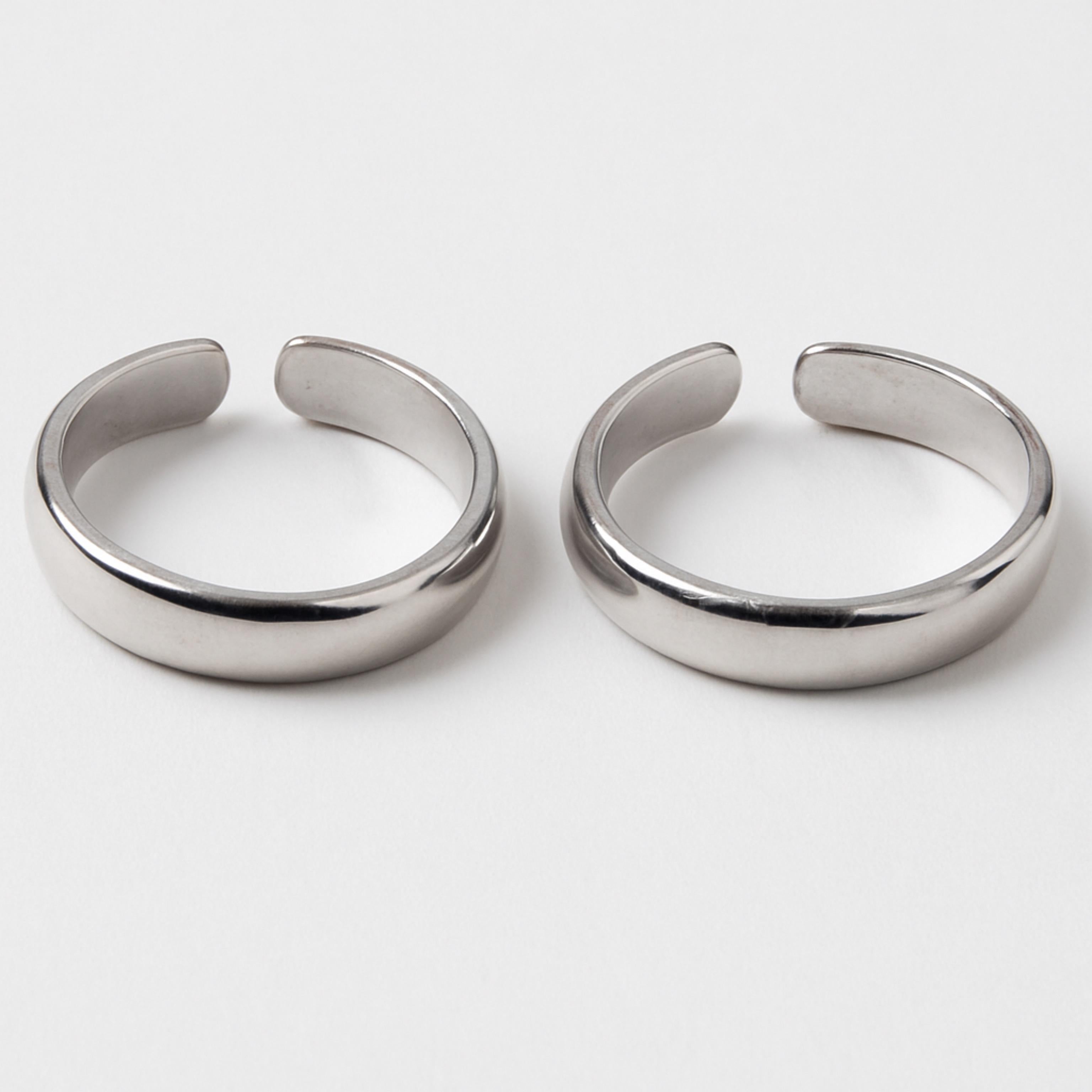 Evergreen Classic 925 Pure Silver Toe Rings- Pair