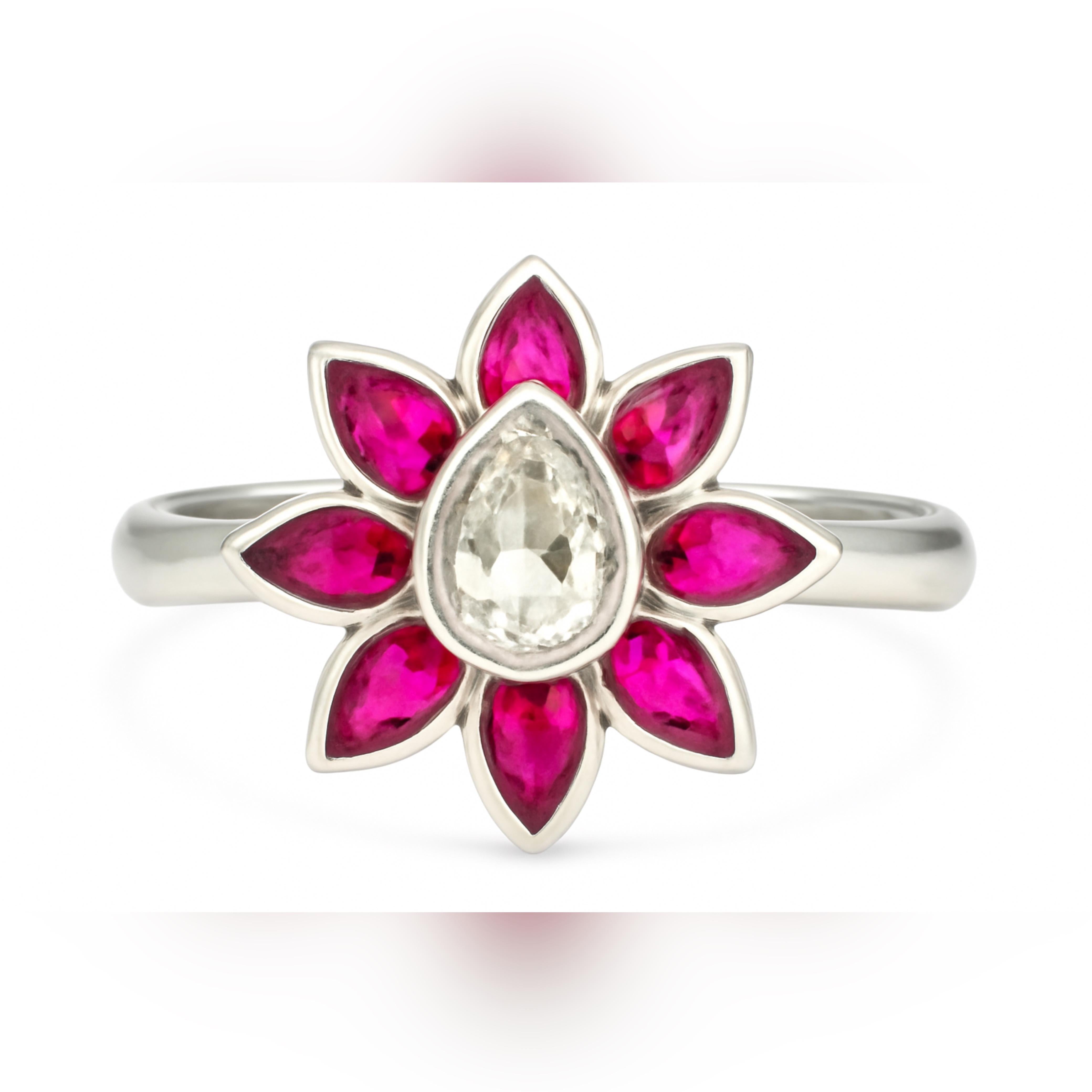 Plum leaves 925 oxidised silver ring- Free size