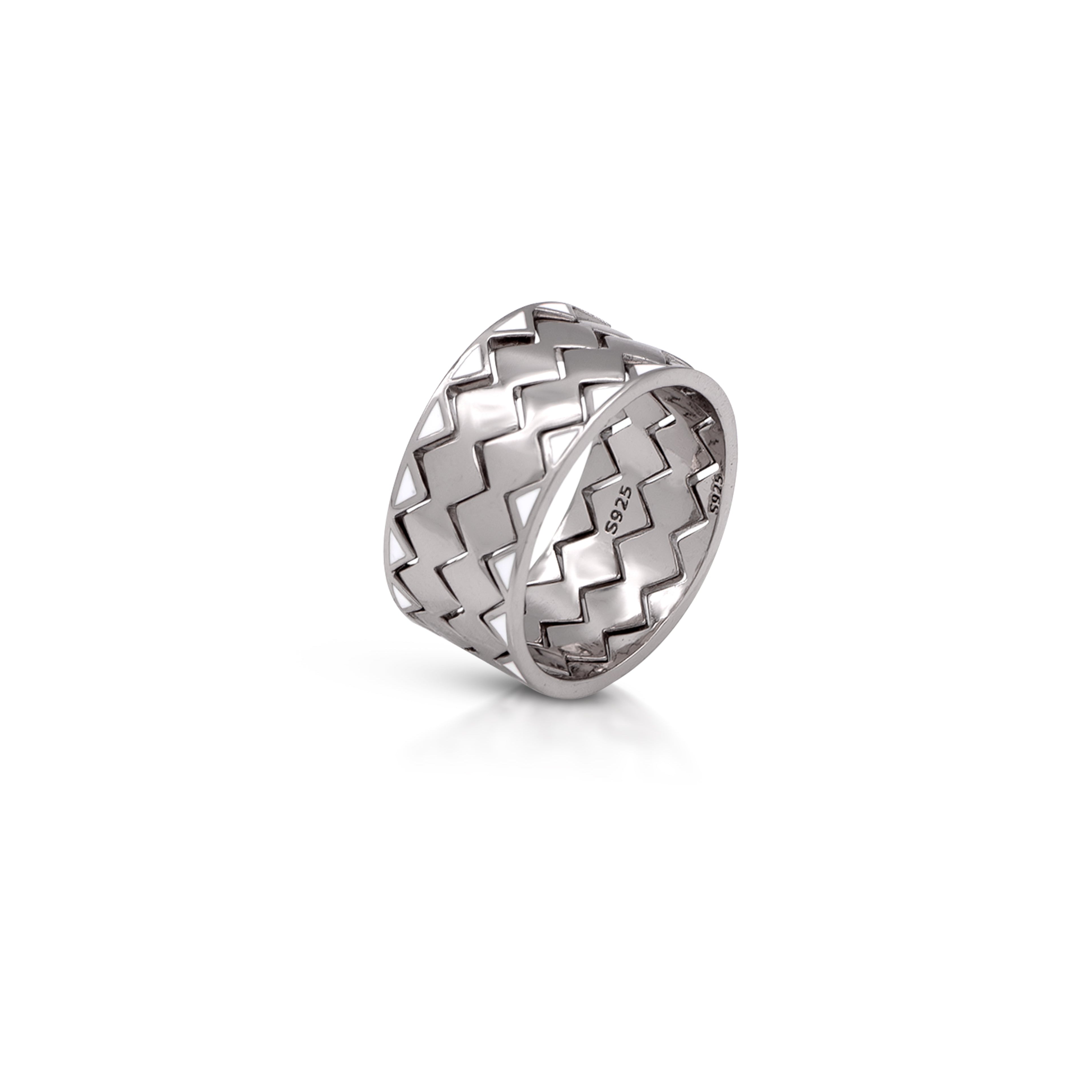 Zigzag 4-in-1 Pure Silver Minimal Ring