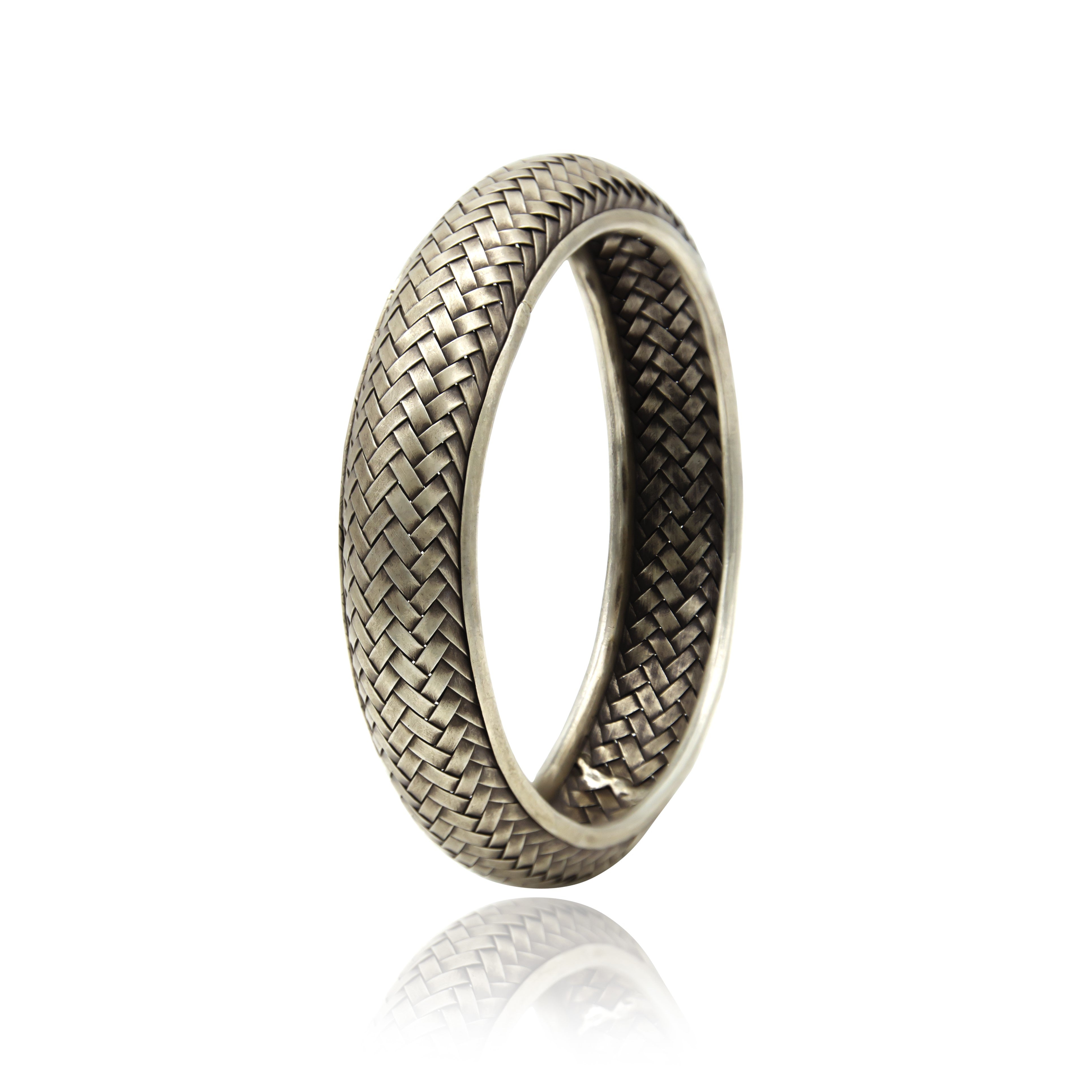 Braided Antique 925 Oxidised Silver Kadha