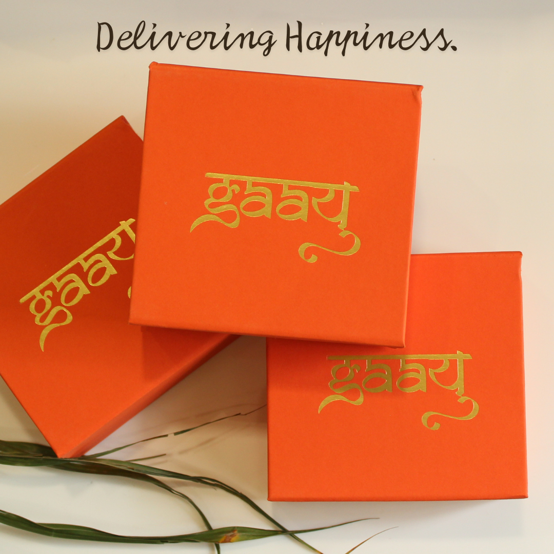 'Trishul with eye' red yellow thread rakhi in 925 Silver