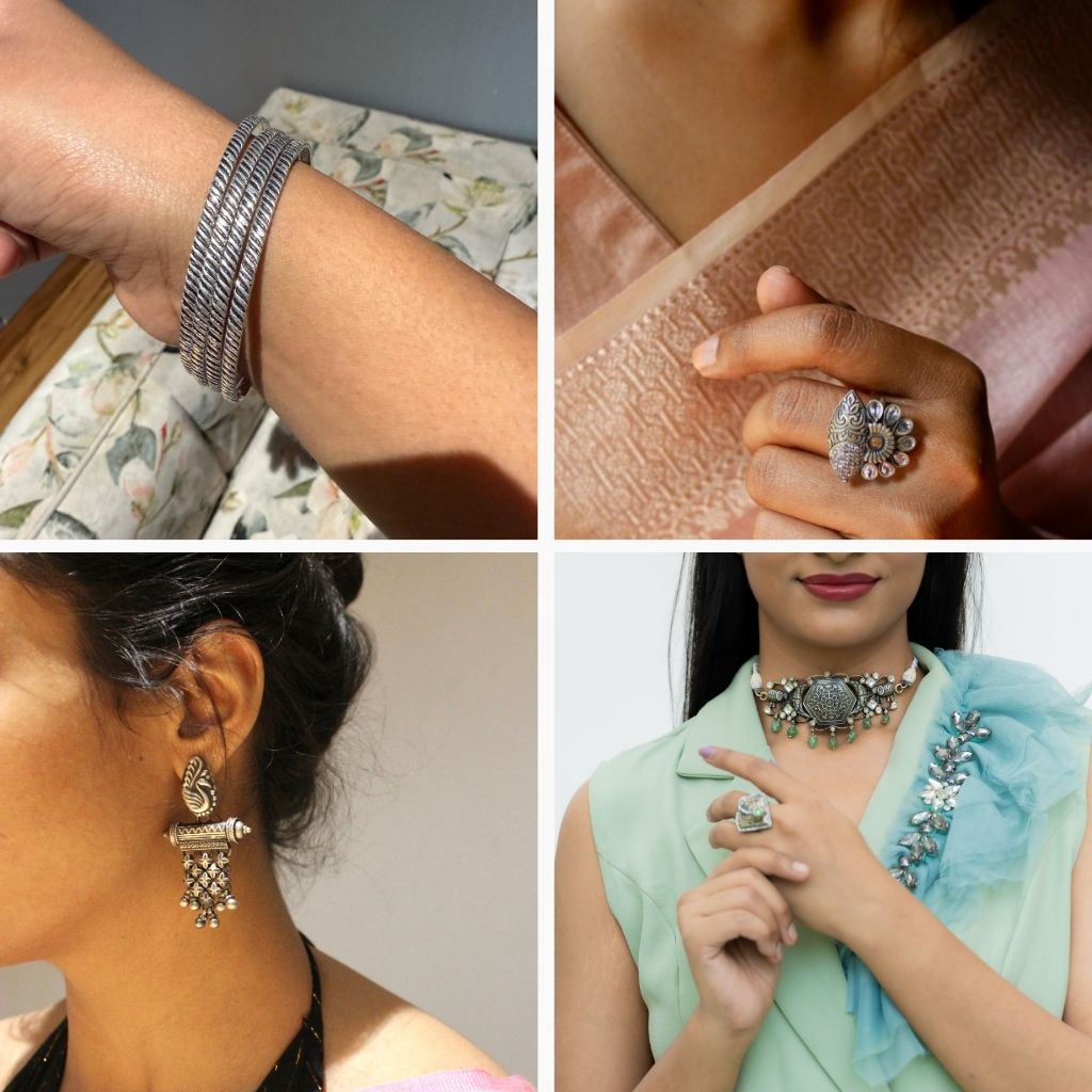 Traditional Oxidised Pure Silver Jewellery