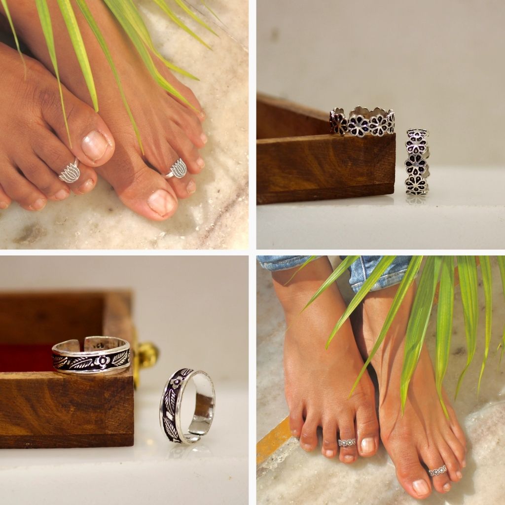 925 Silver Bridal Toe Rings – Traditional, Stylish & Perfect for Brides