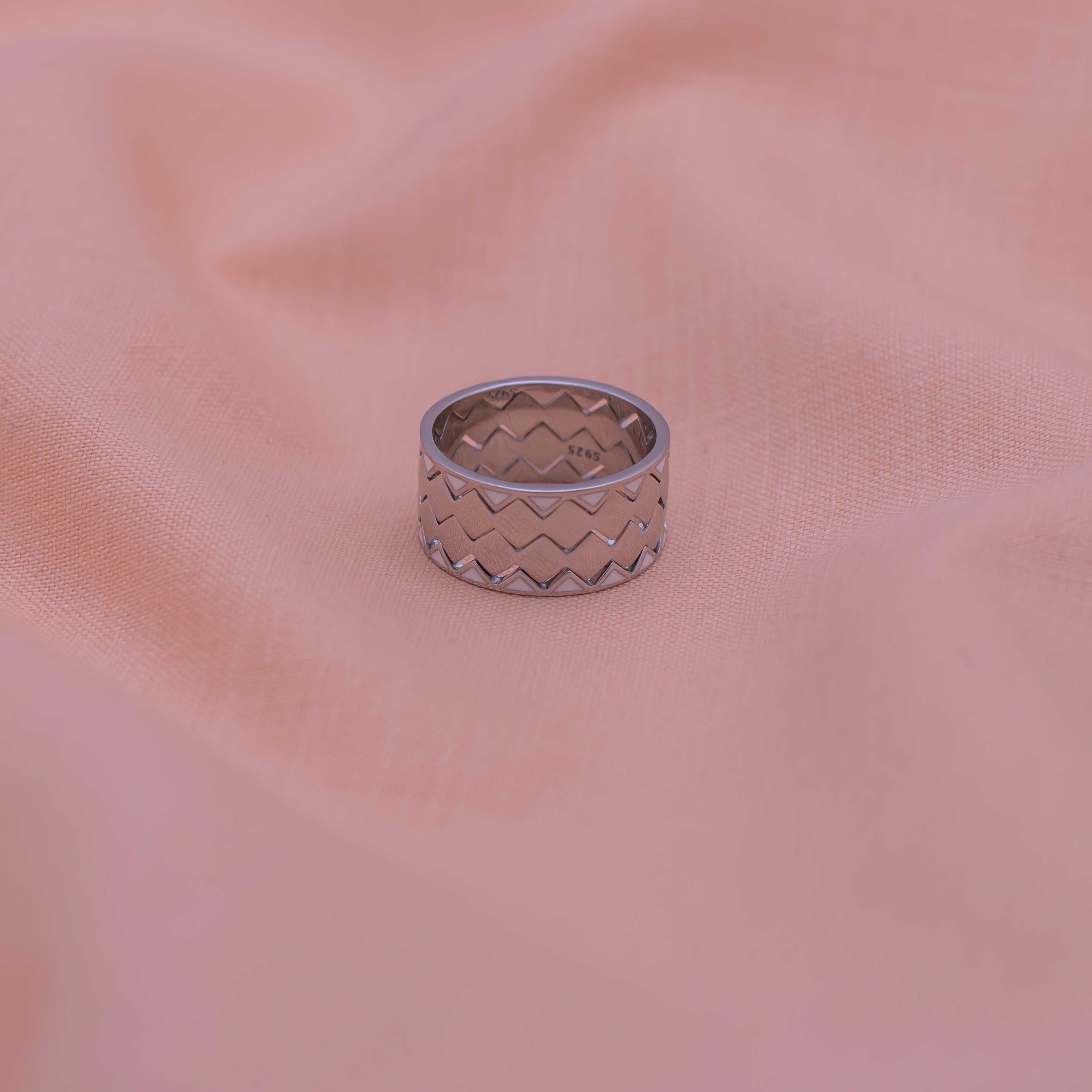 Zigzag 4-in-1 Pure Silver Minimal Ring