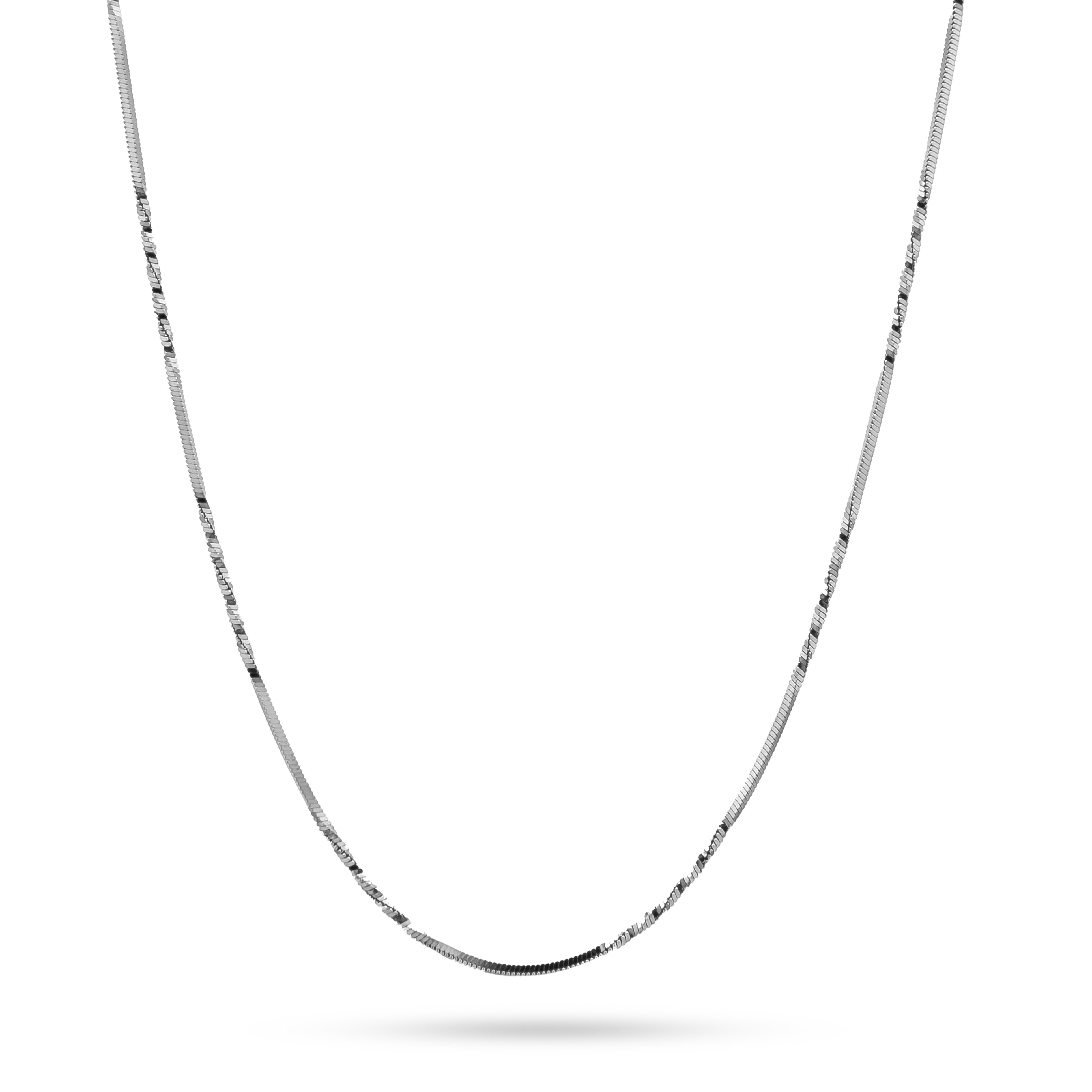 Classic plain twisted 925 silver minimal chain