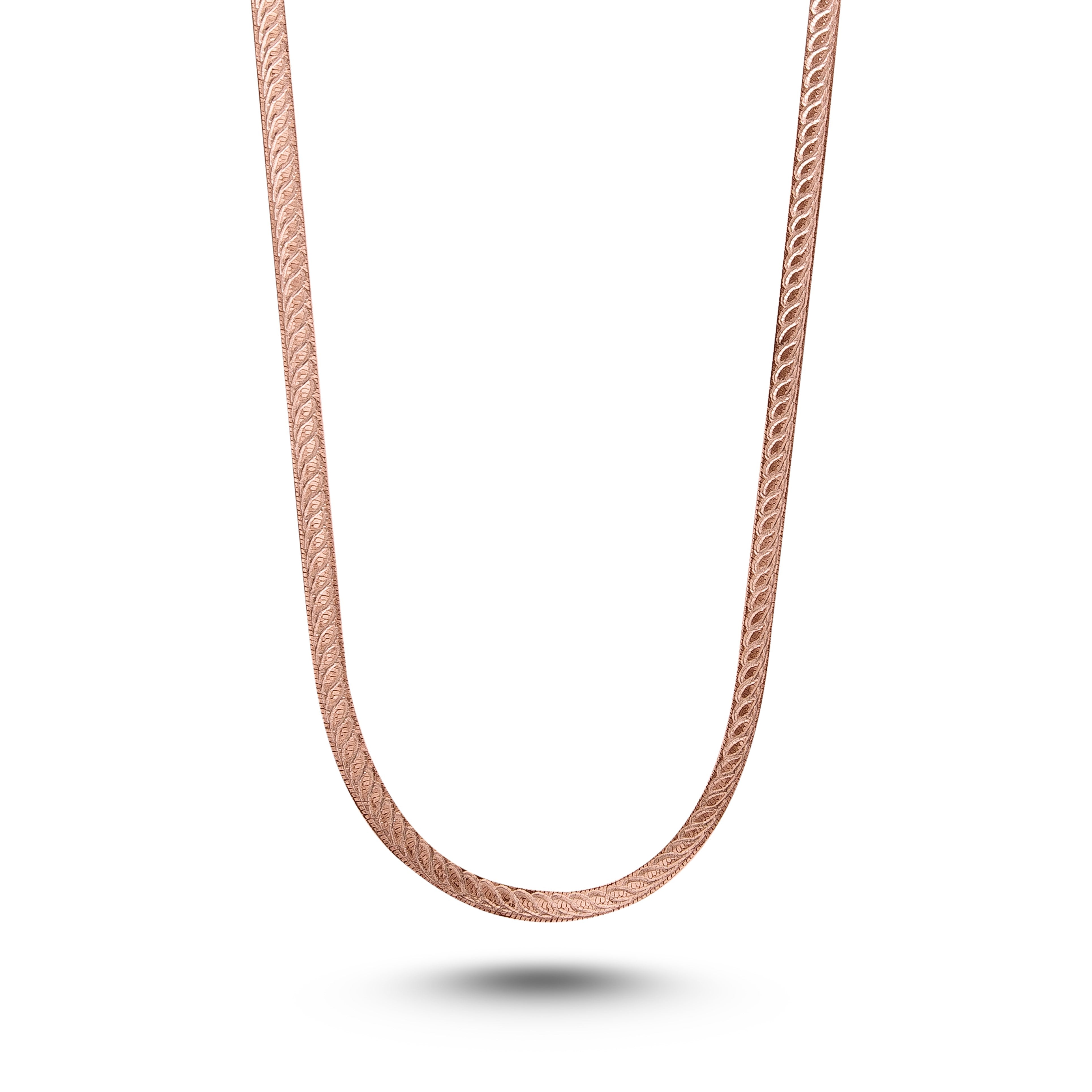 Italian based classic rose gold 925 silver minimal chain- REVERSIBLE