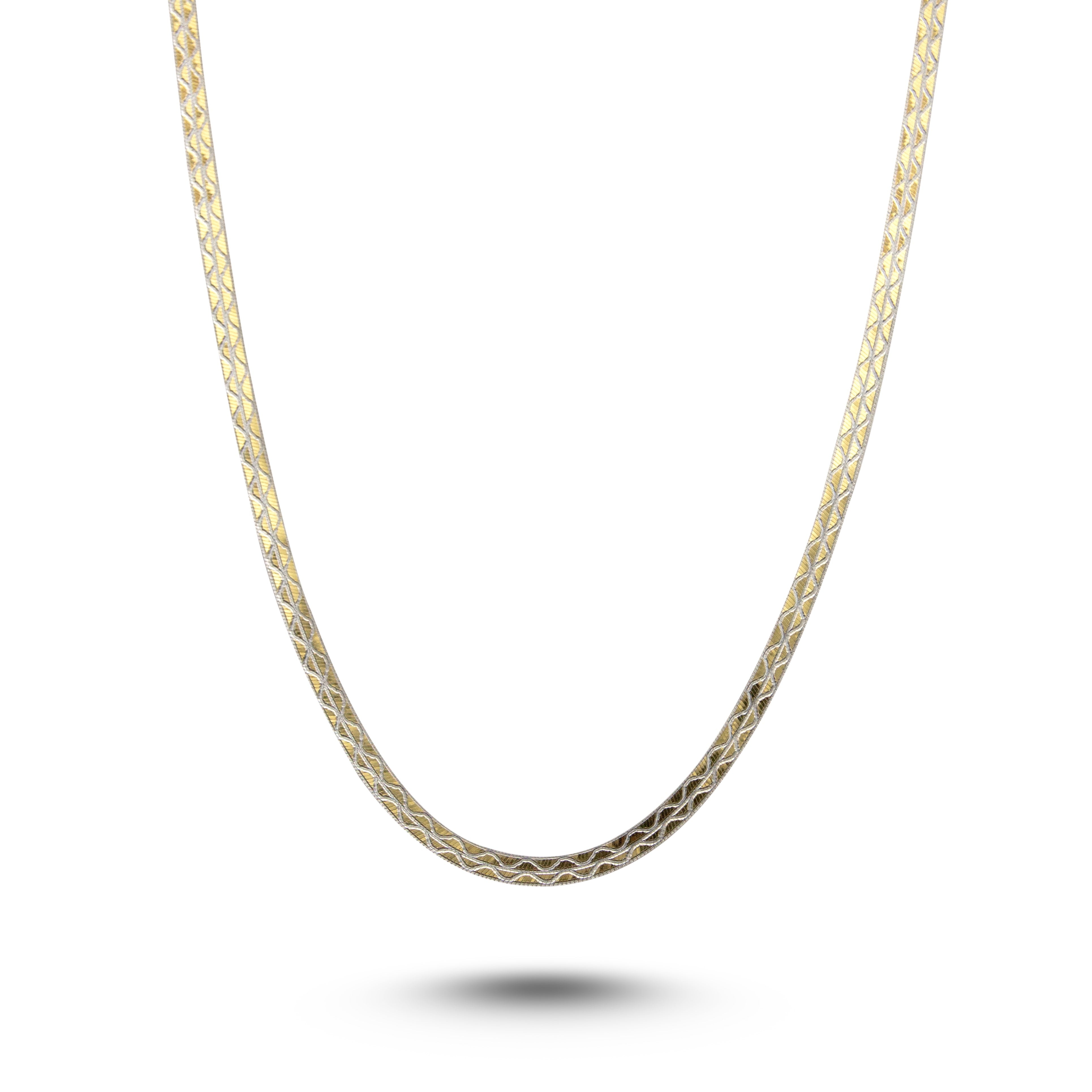 Italian based classic gold 925 silver minimal chain- REVERSIBLE