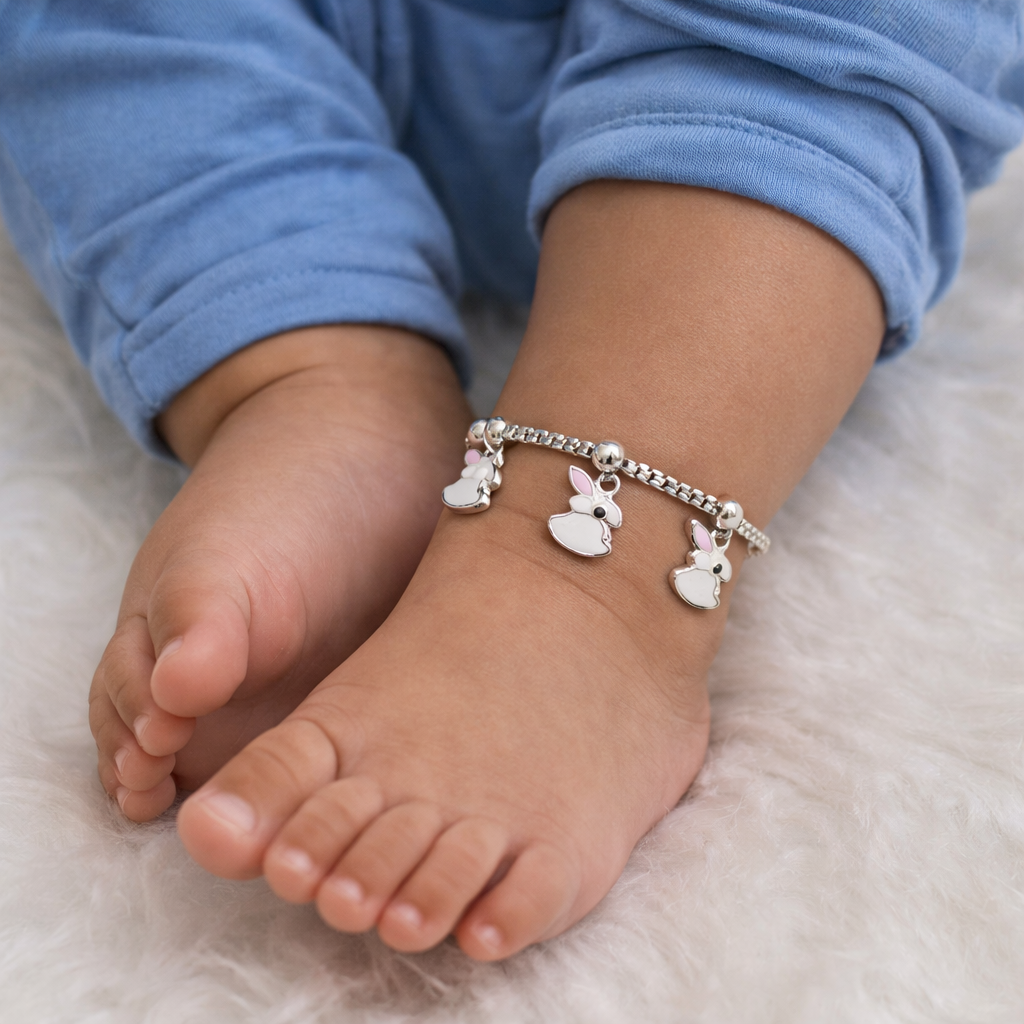 Rabbit Baby 925 Siver Anklet