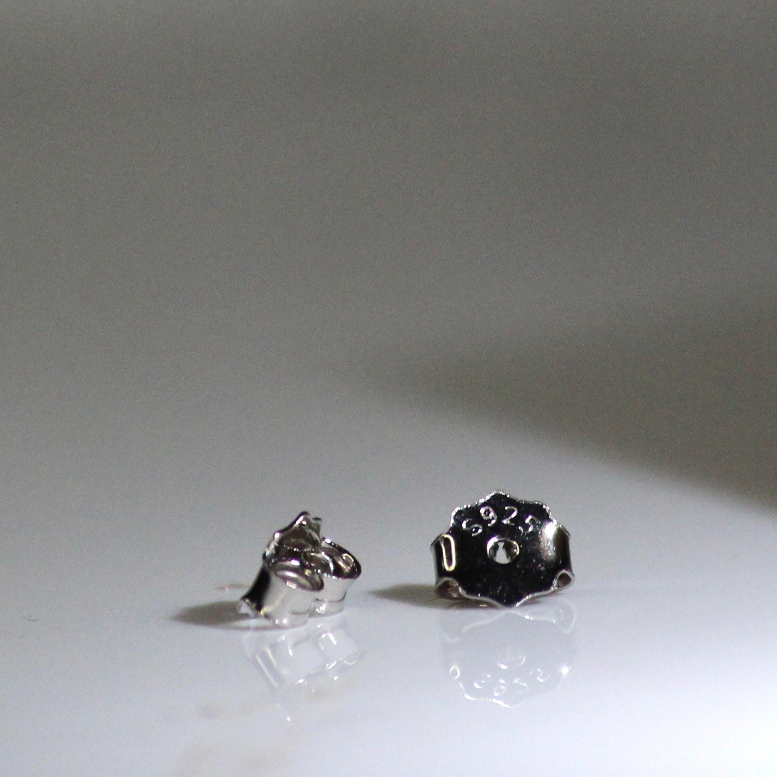 Hexagon multi stone 925 silver studs