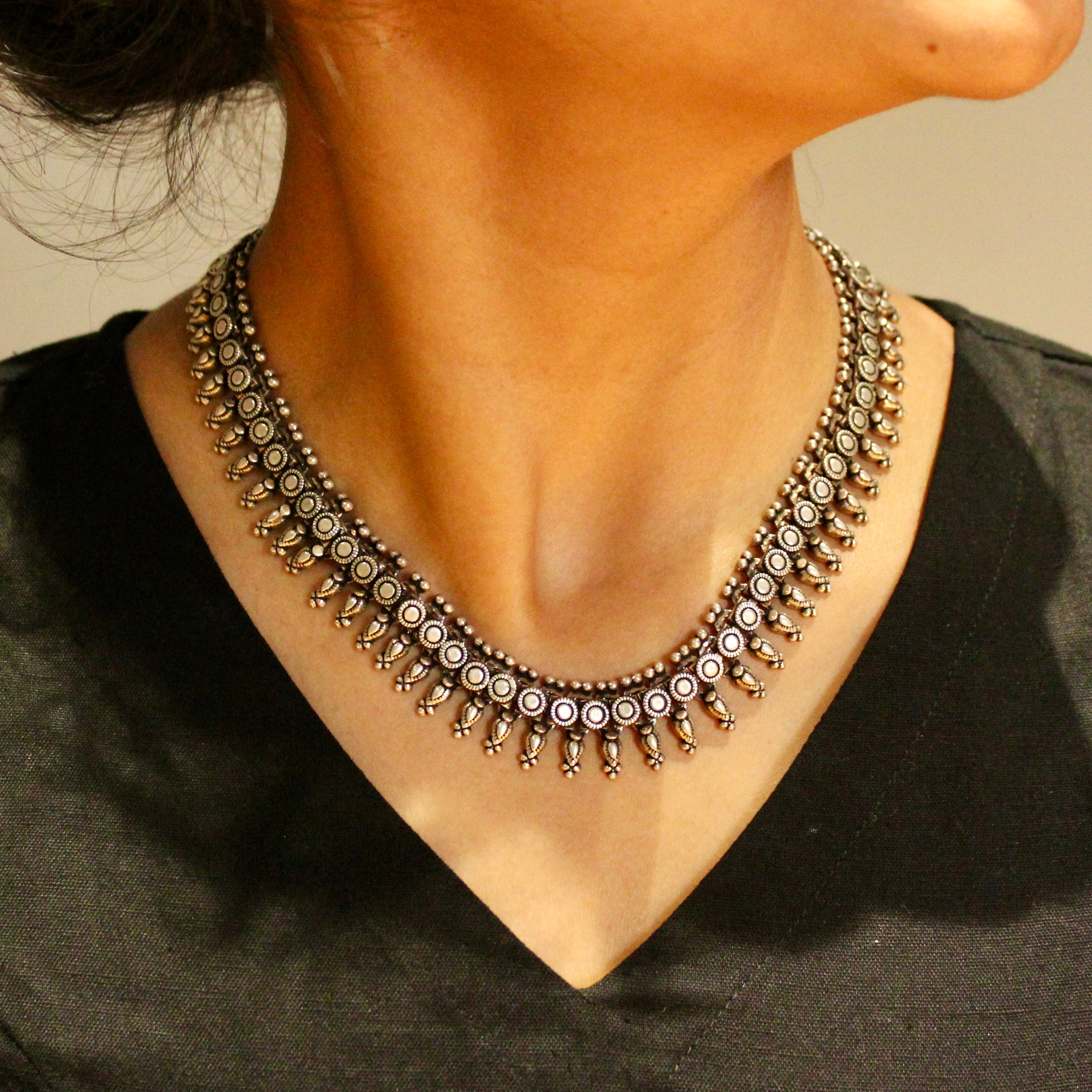 Classic heavy 925 oxidised silver necklace- SPECIAL EDITION