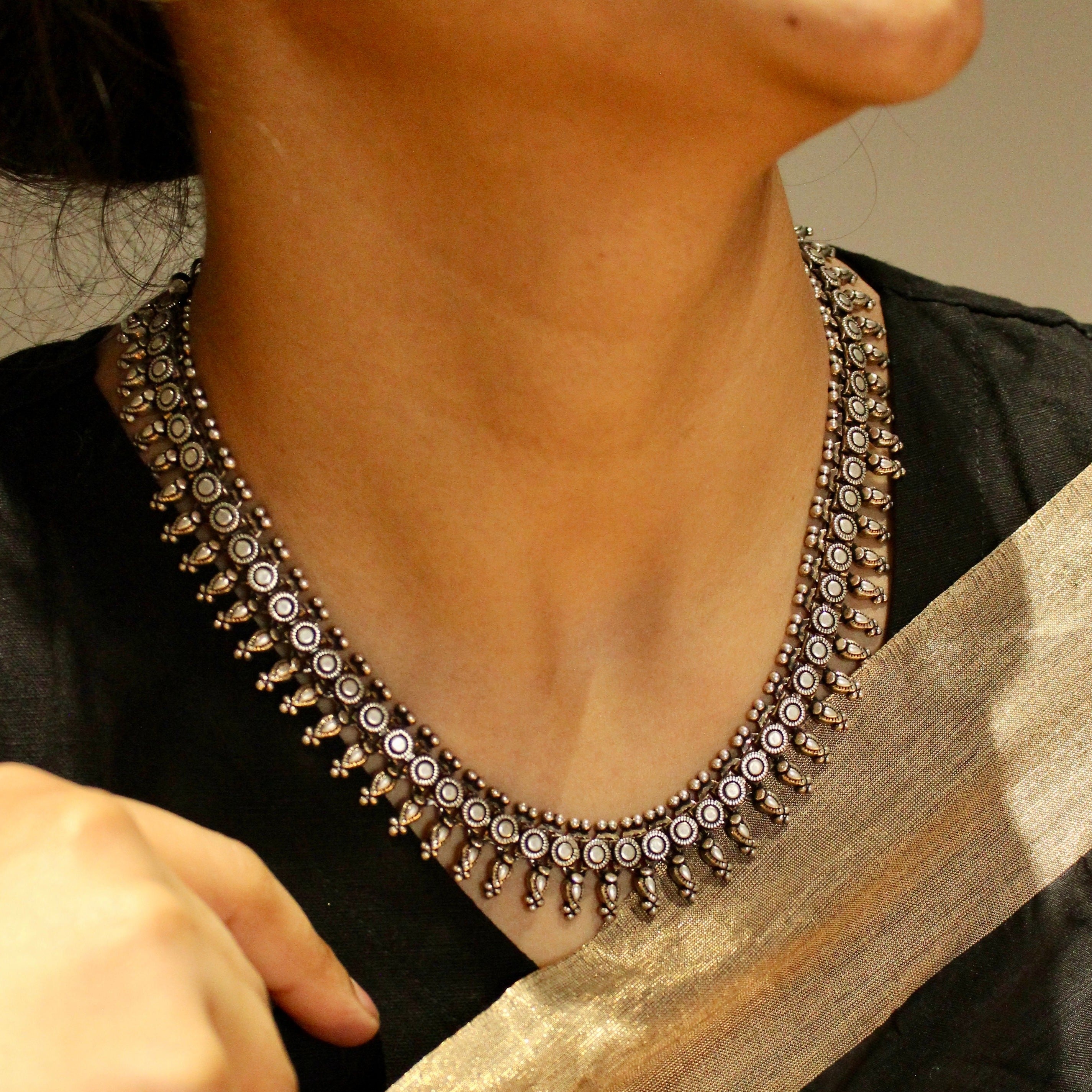 Classic heavy 925 oxidised silver necklace- SPECIAL EDITION