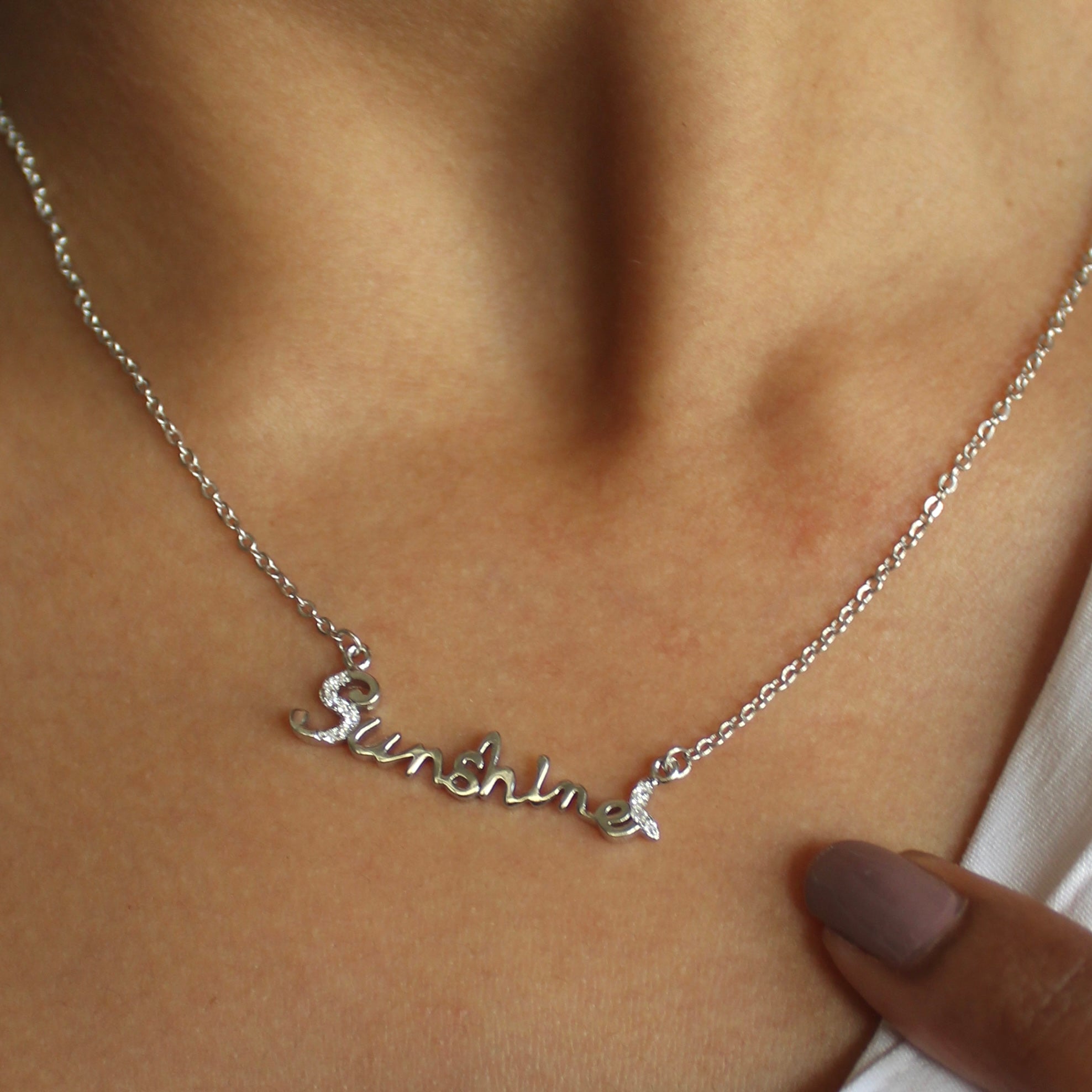 Sunshine 925 silver pendant with silver chain