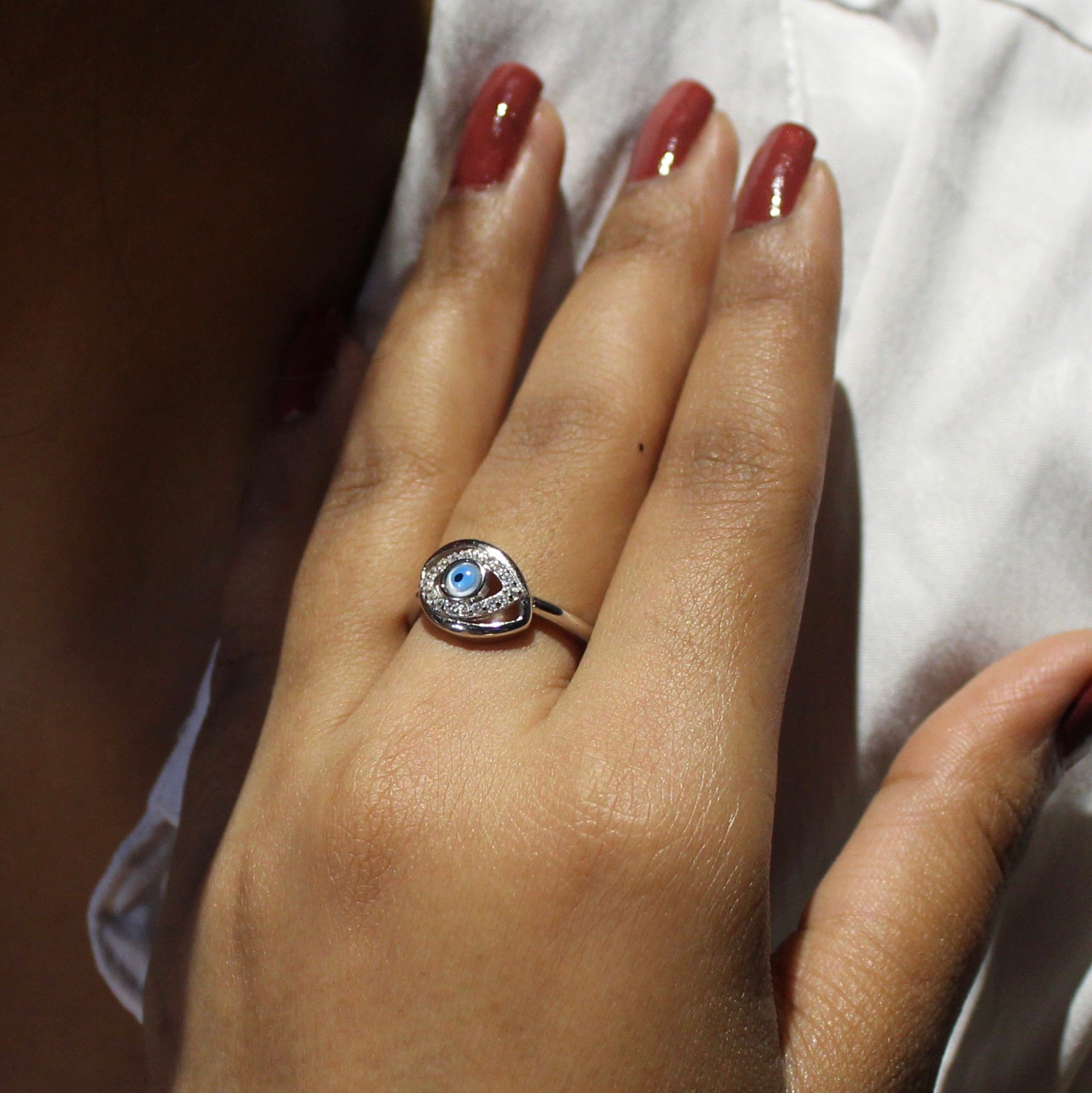 Evil eye 925 sterling silver classic Ring