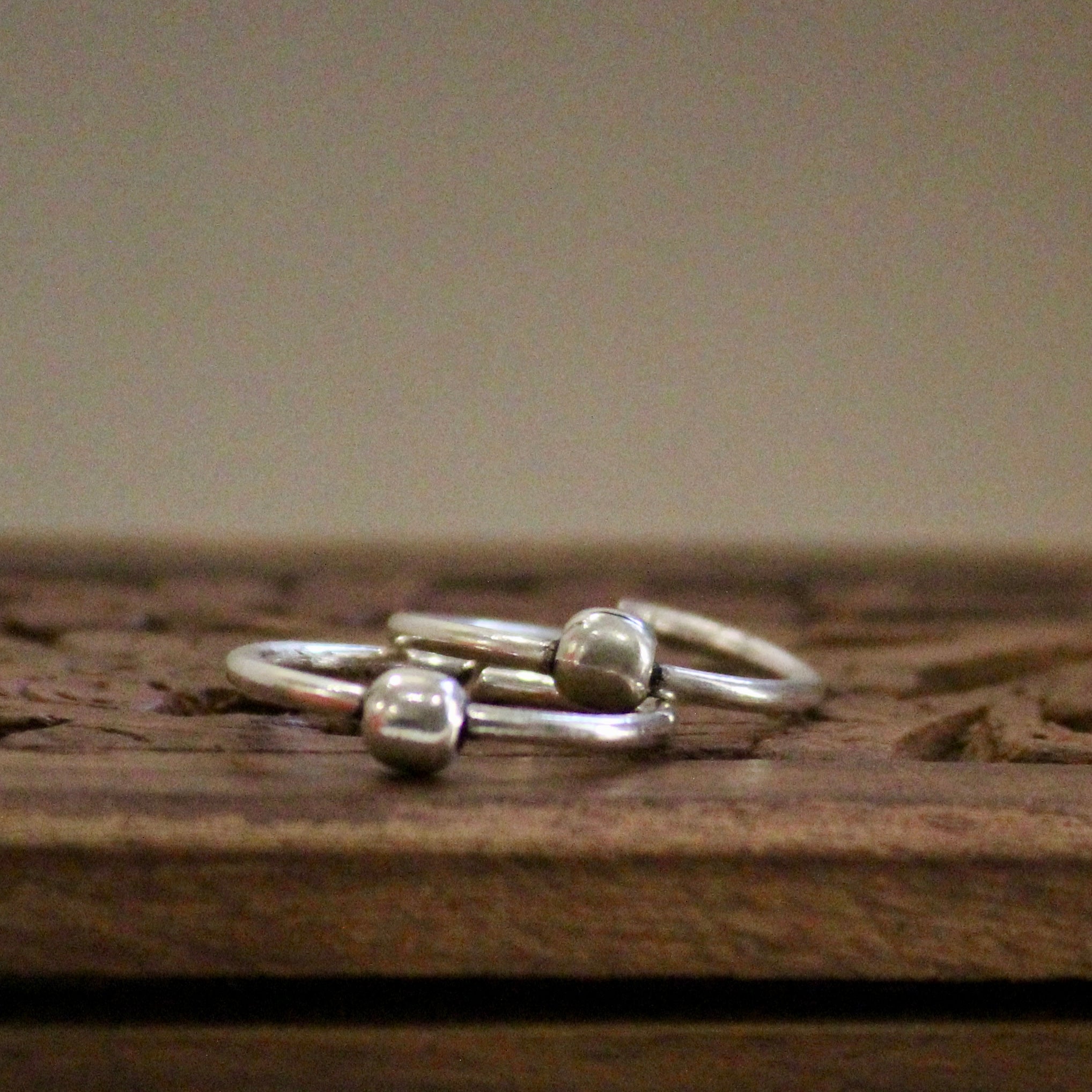 Plain classic 925 oxidised silver toe rings- Pair