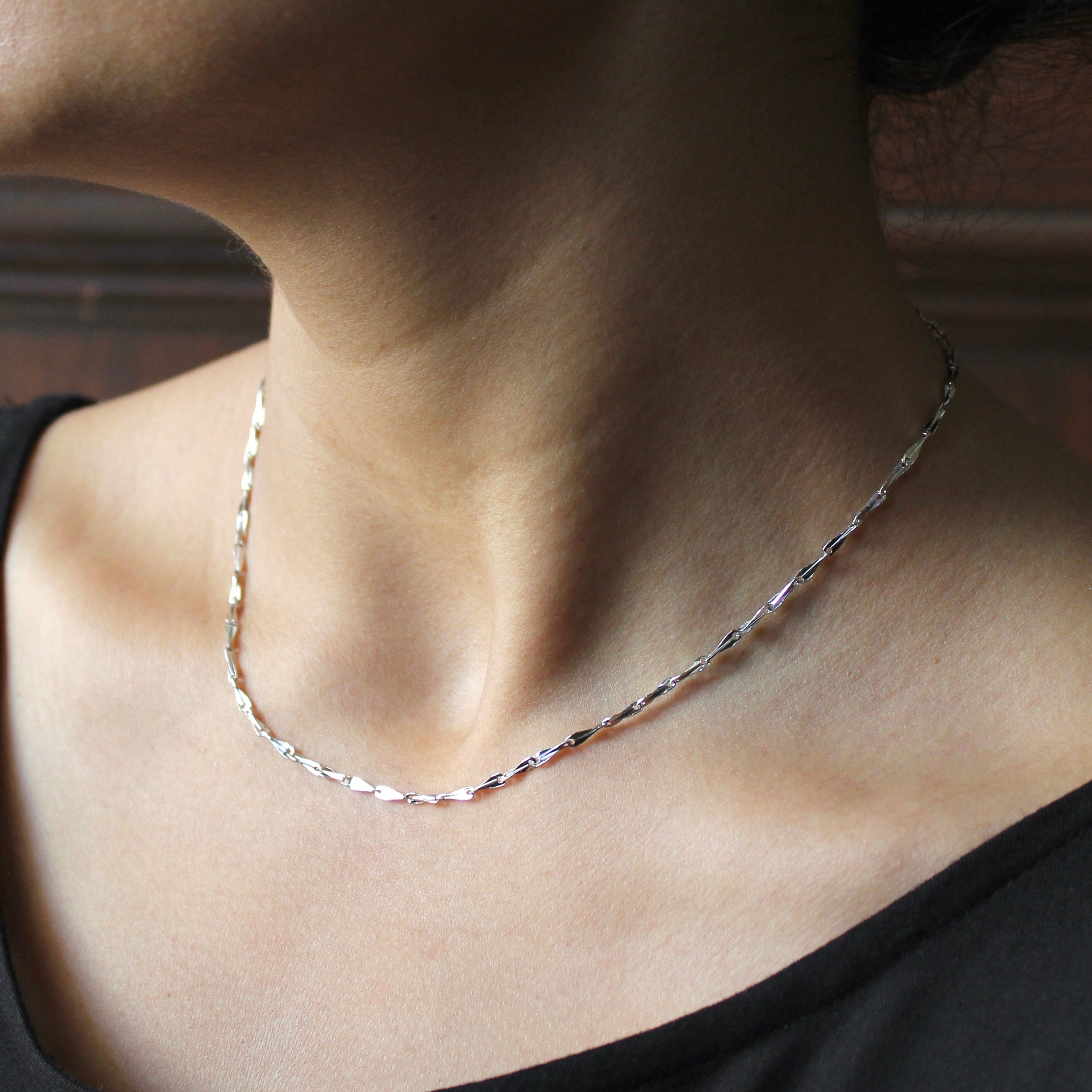 Classic linked 925 silver minimal chain