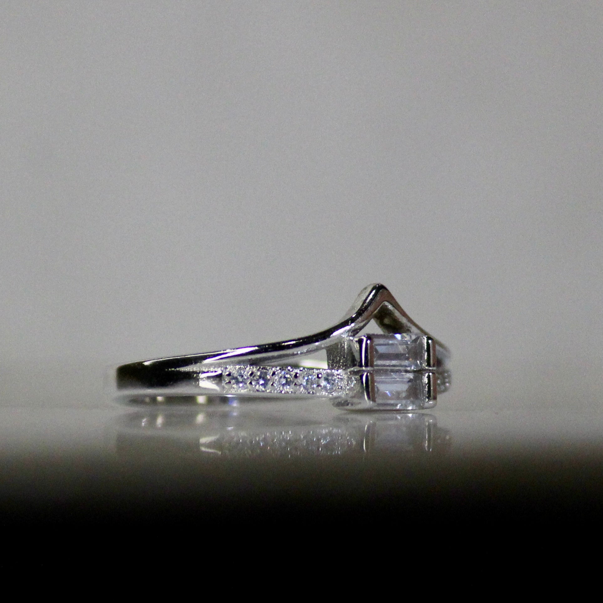 Small crown minimal 925 silver ring