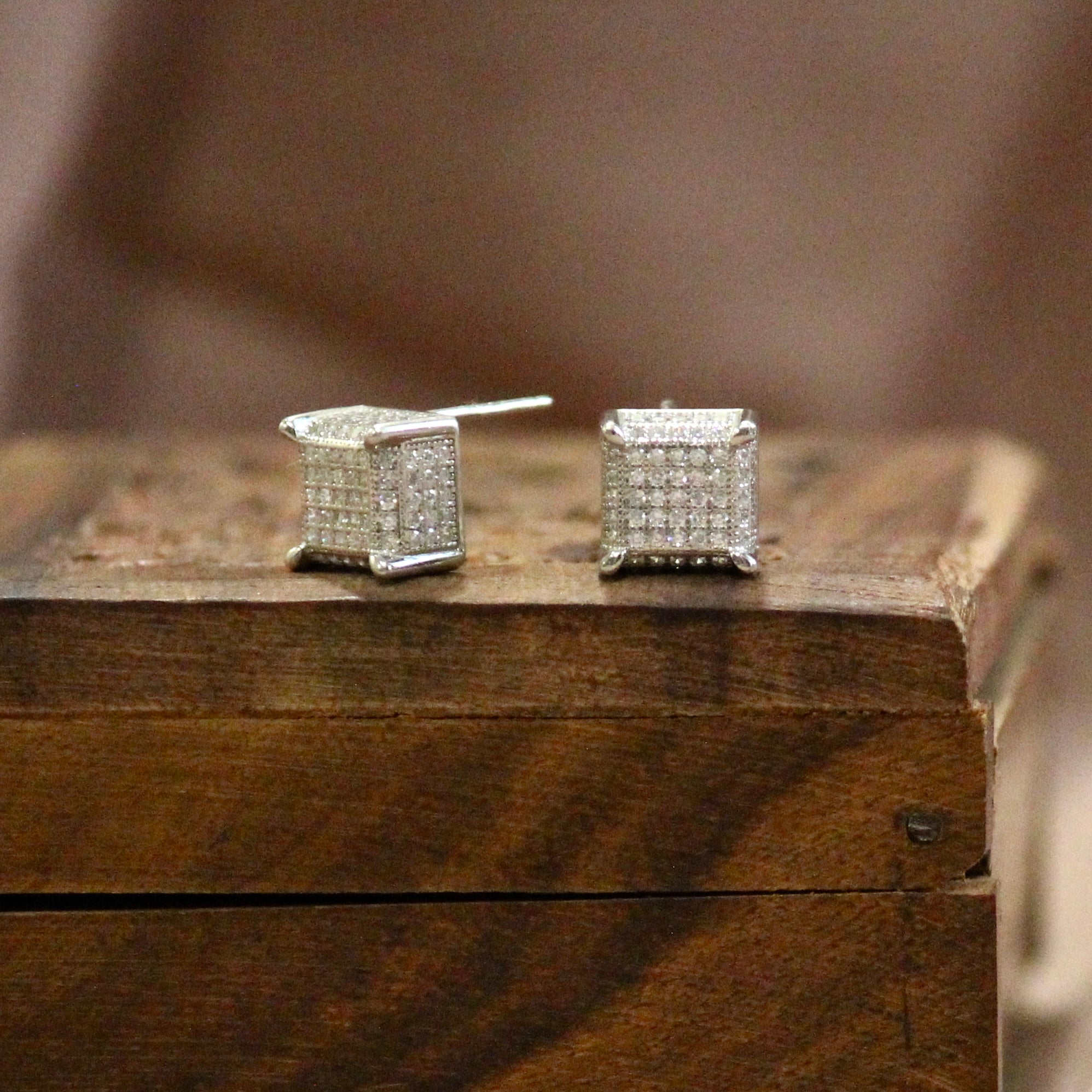 Cube Multistone 925 silver studs