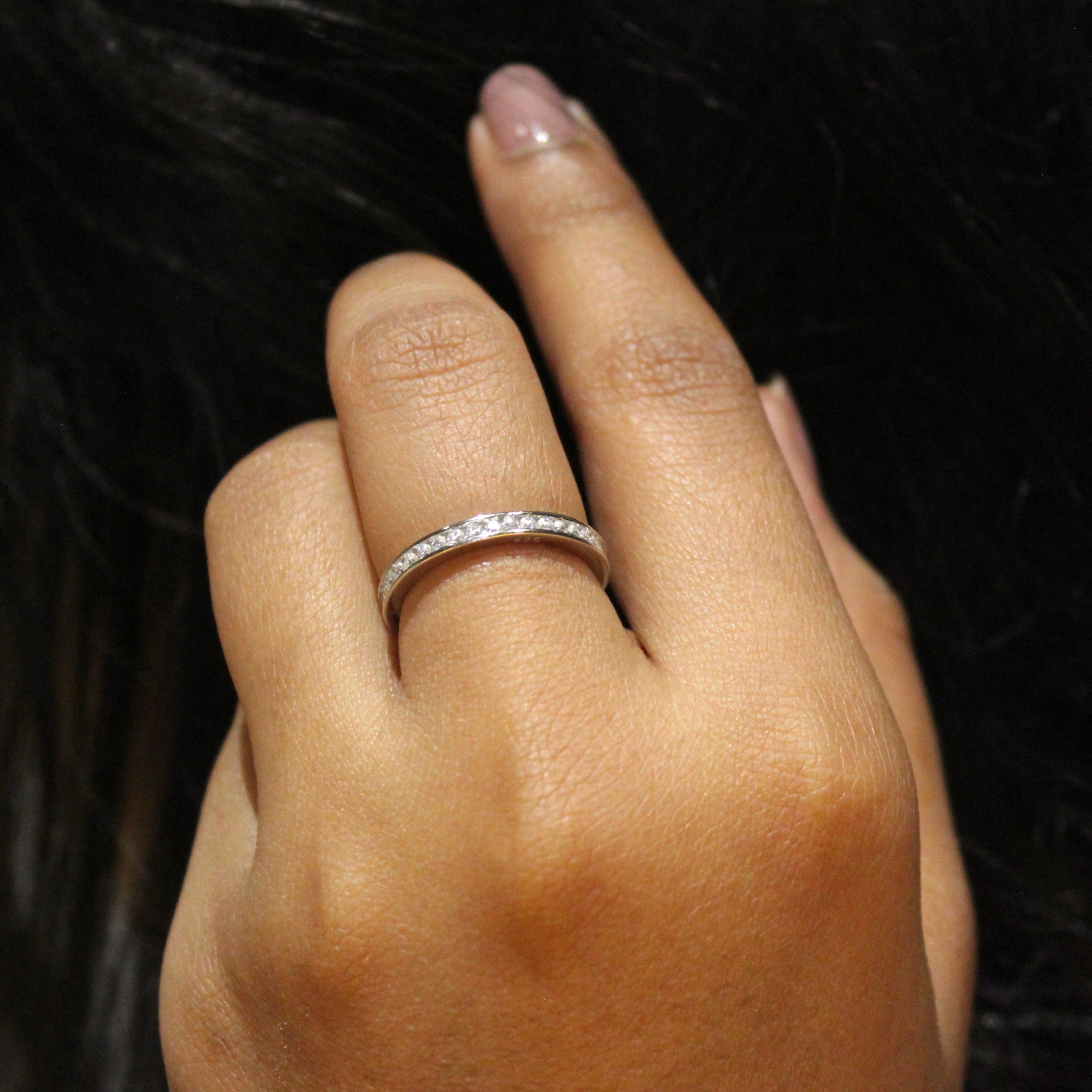 Stone bands classic 925 silver ring