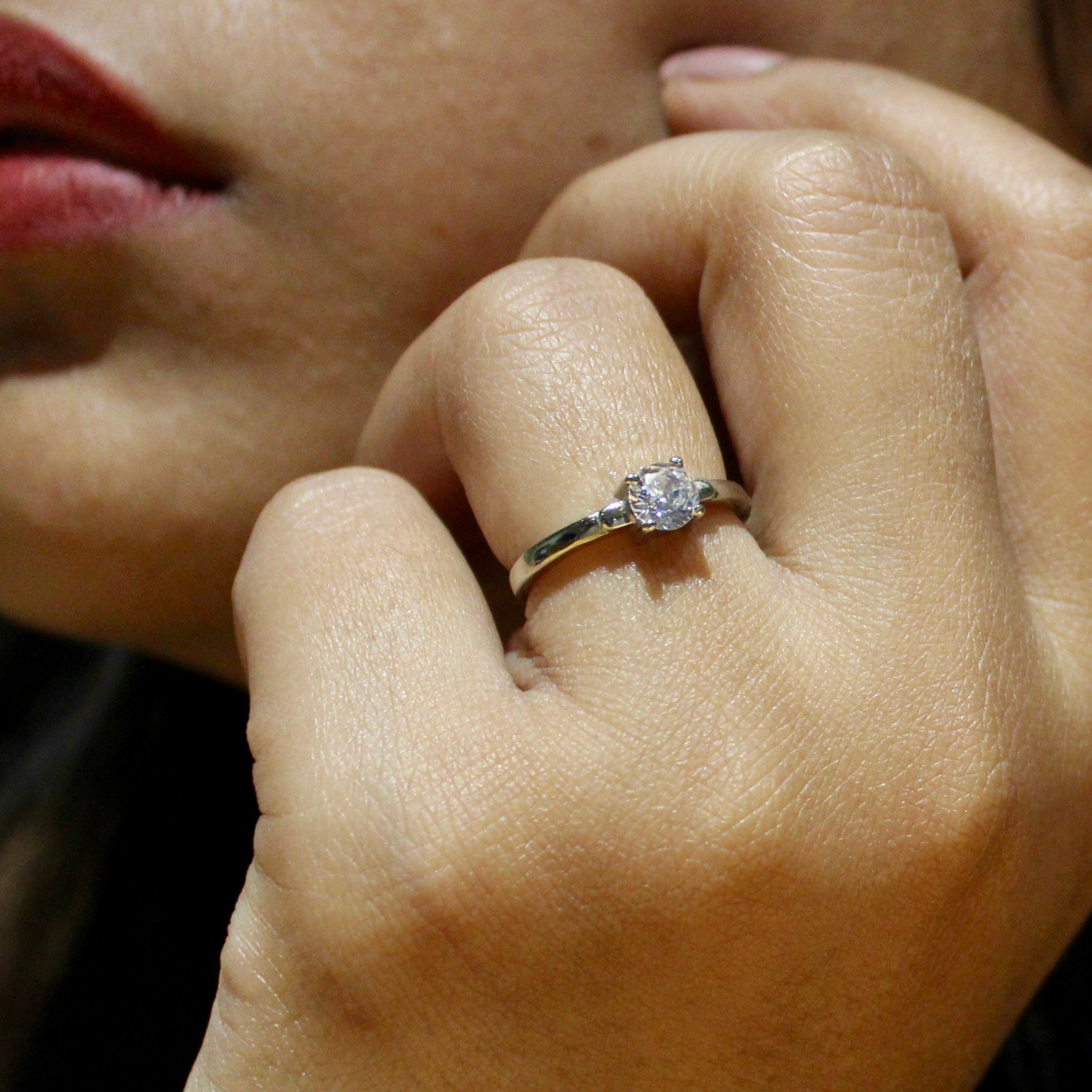 Classic Silver Zircon Stone 925 Ring