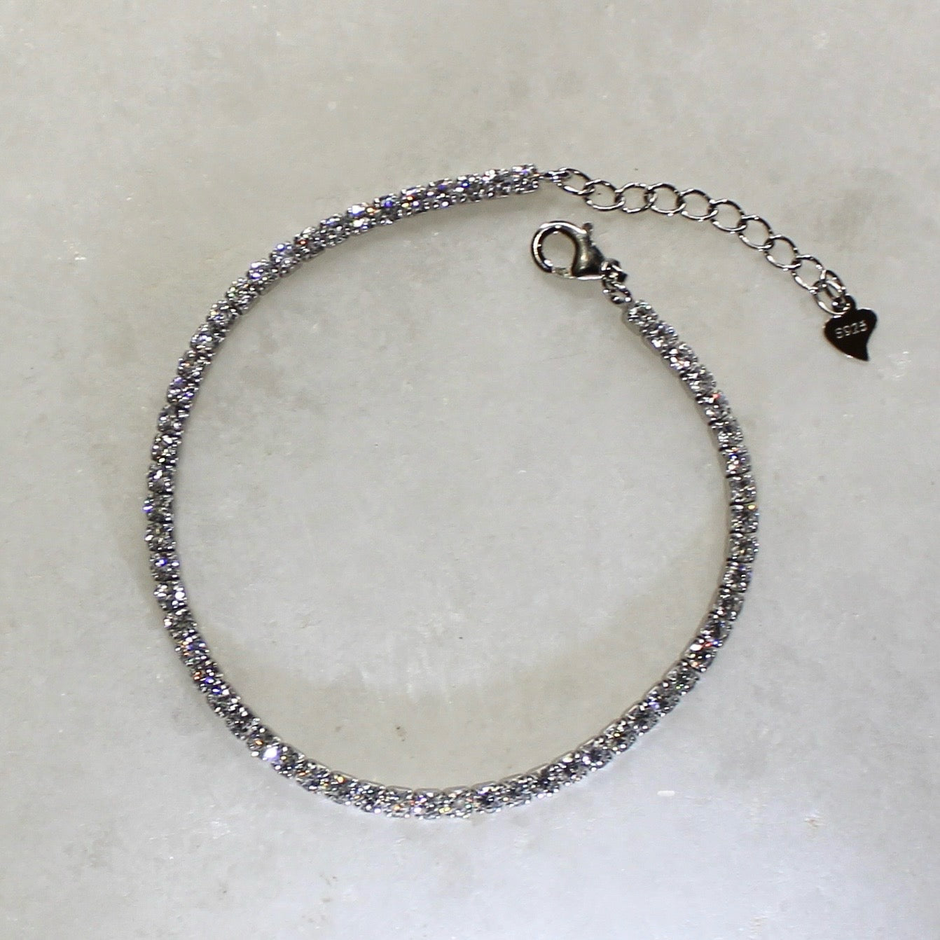 Stones minimal 925 silver bracelet