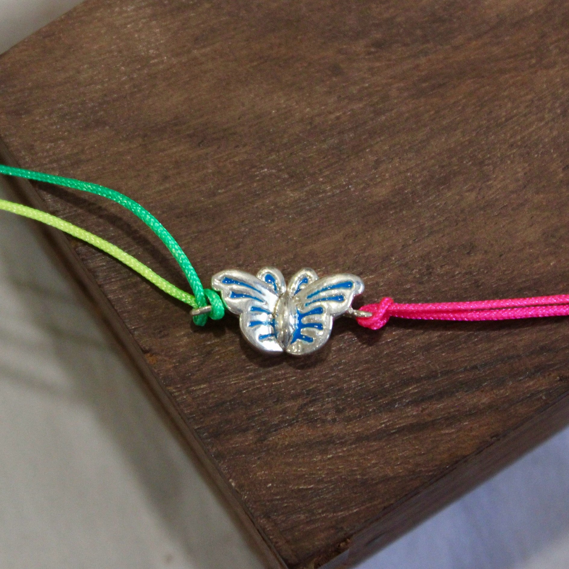 Butterfly multi-thread Pure Silver Kids Rakhi