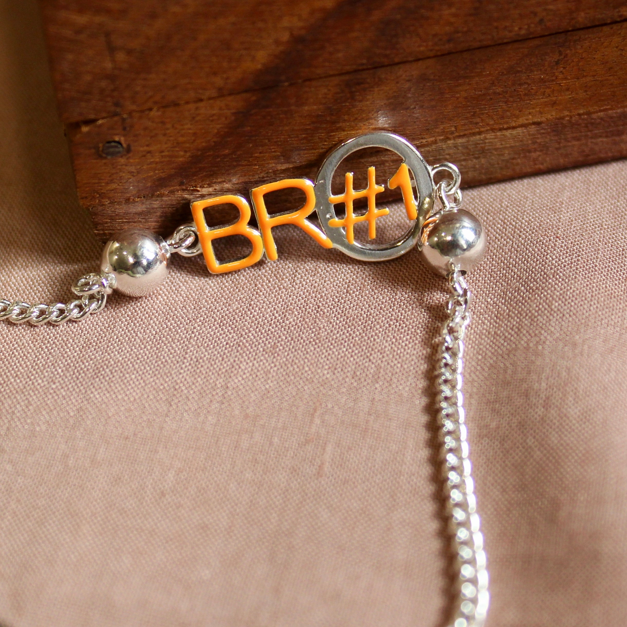 BRO NO.1 Silver Chained Pure Silver Rakhi