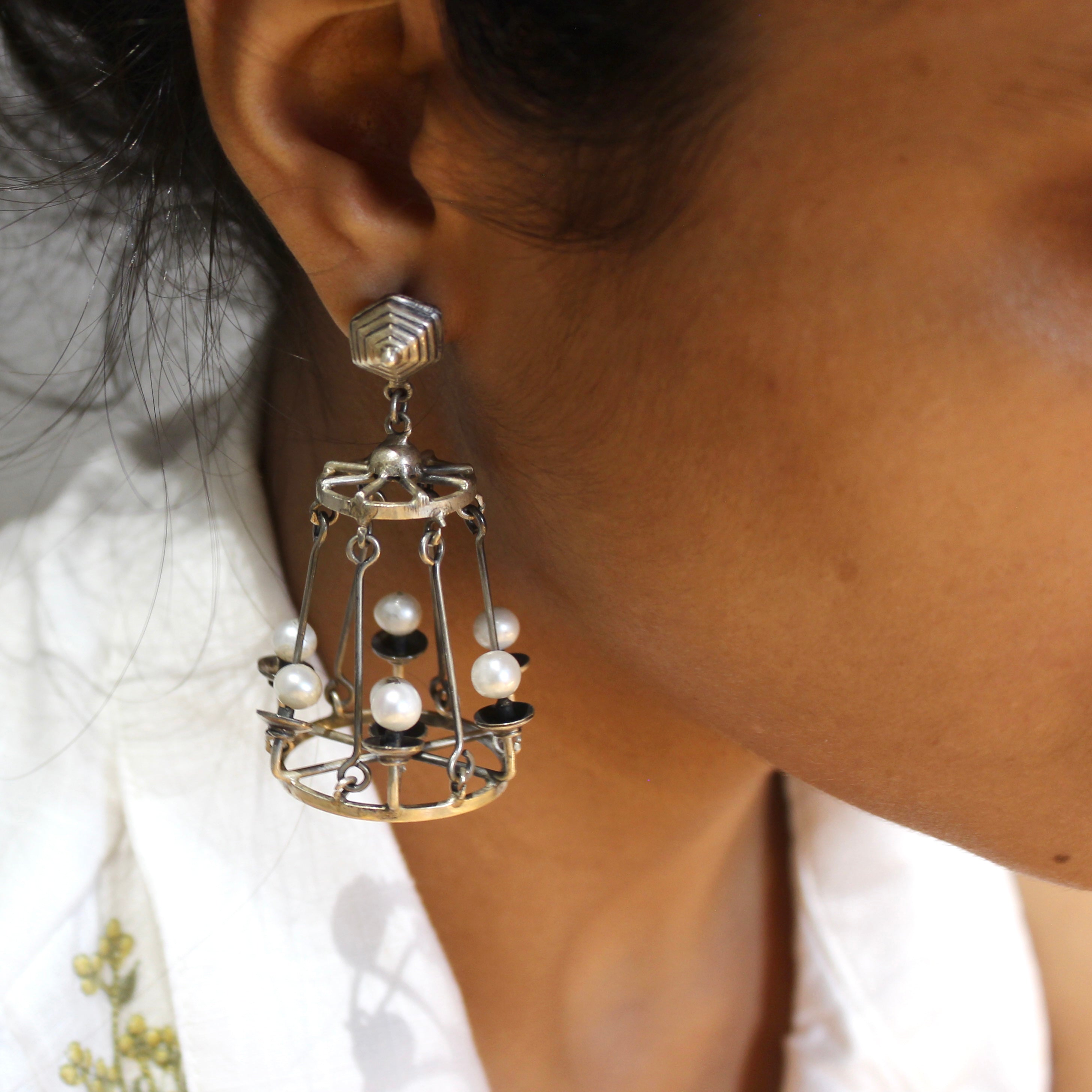 Chandelier Hanging XL 925 SilverJhumkas