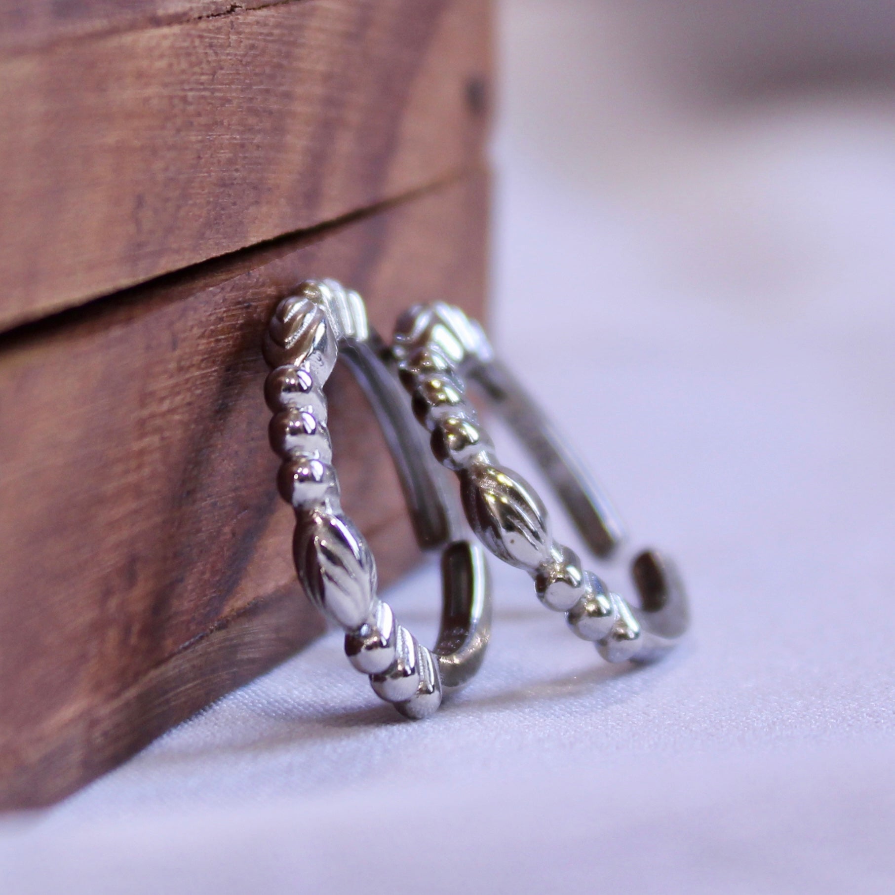 Braided line pure silver toe ring