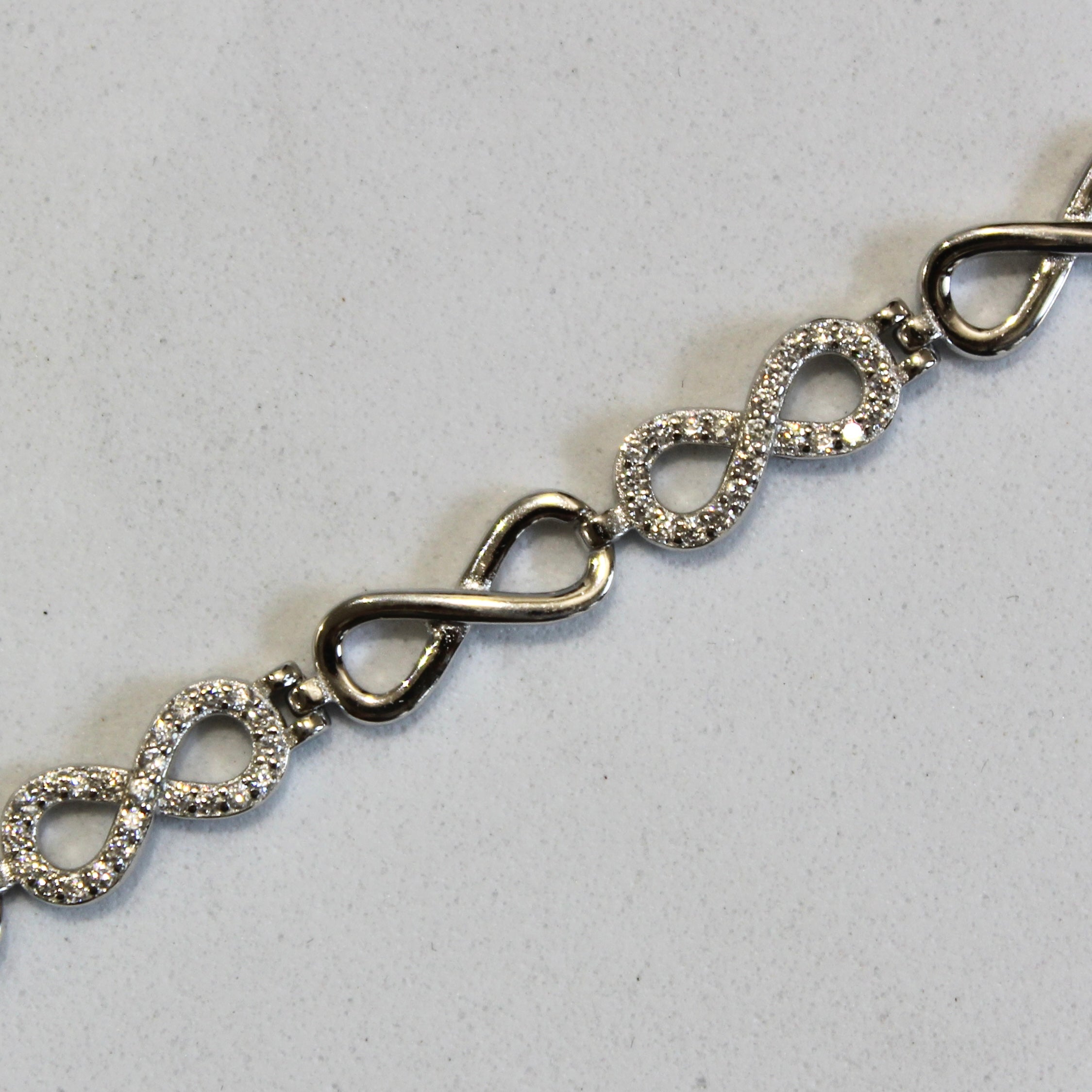 Infinity Chained Silver Bracelet