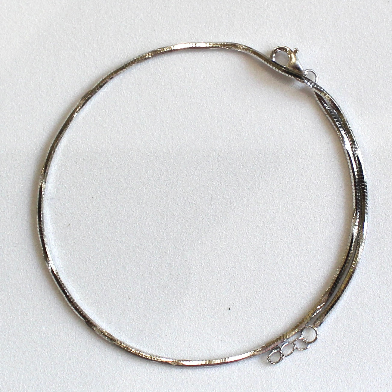 Classic Twisted 925 Silver Anklet- Single Piece