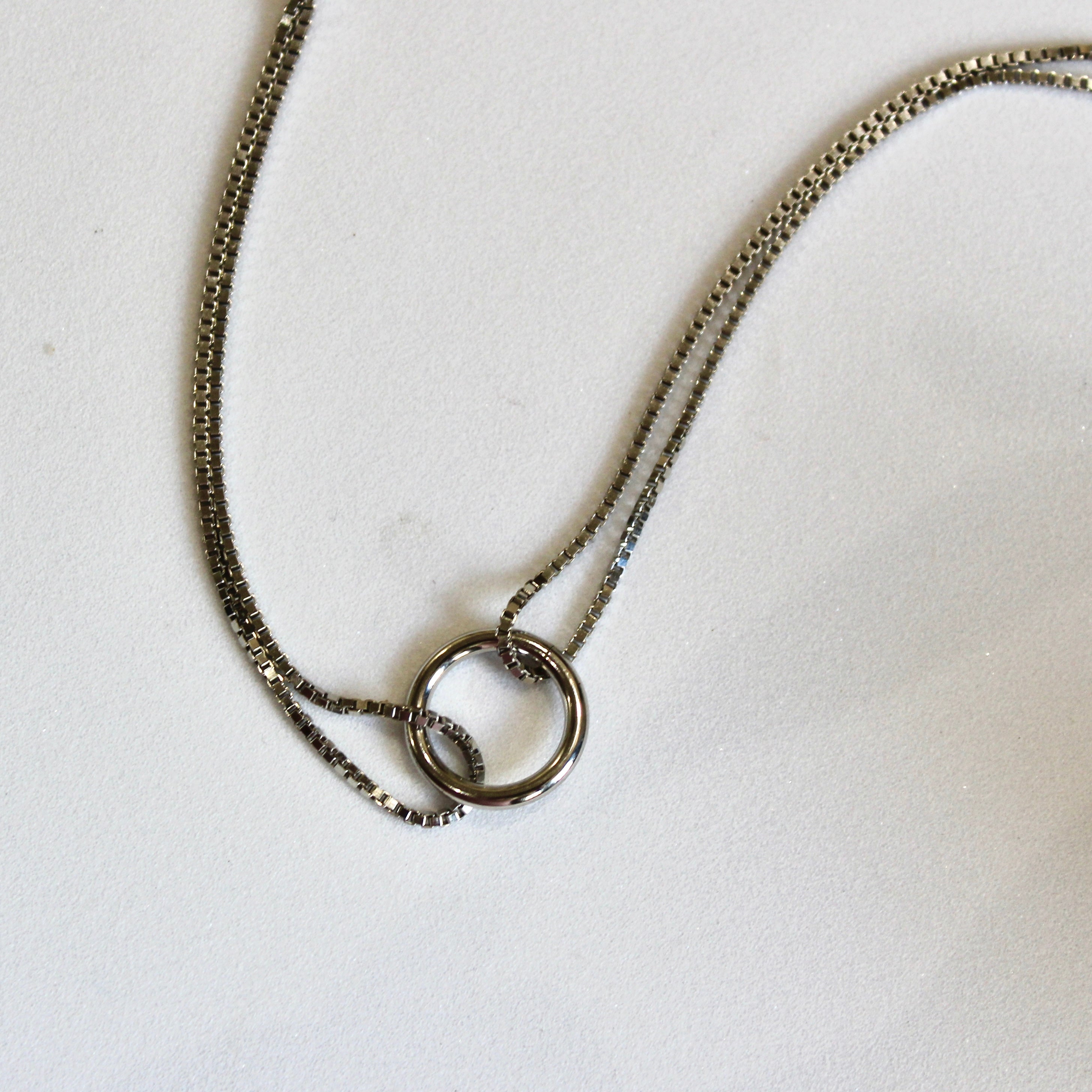 Ring In Middle Pure Silver Chain Anklet- Single piece